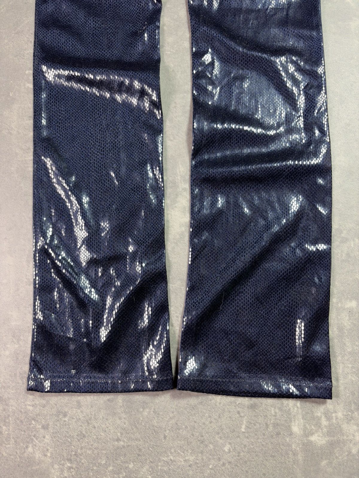 Gianfranco Ferre DSWT Blue Glitter Loose Light Trousers Pants 27 Rare Size 27" / US 4 / IT 40 - 17 Thumbnail