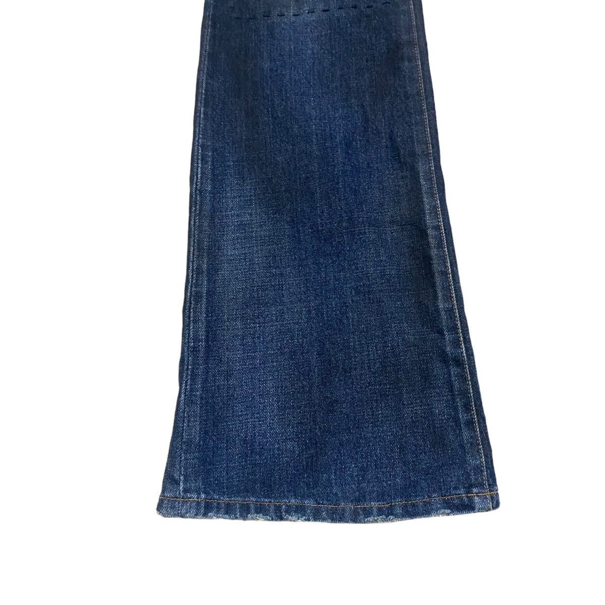 GOSTAR DE FUGA FUGA Coated Oiled Denim Flare Jeans Distressed Size US 32 / EU 48 - 9 Thumbnail