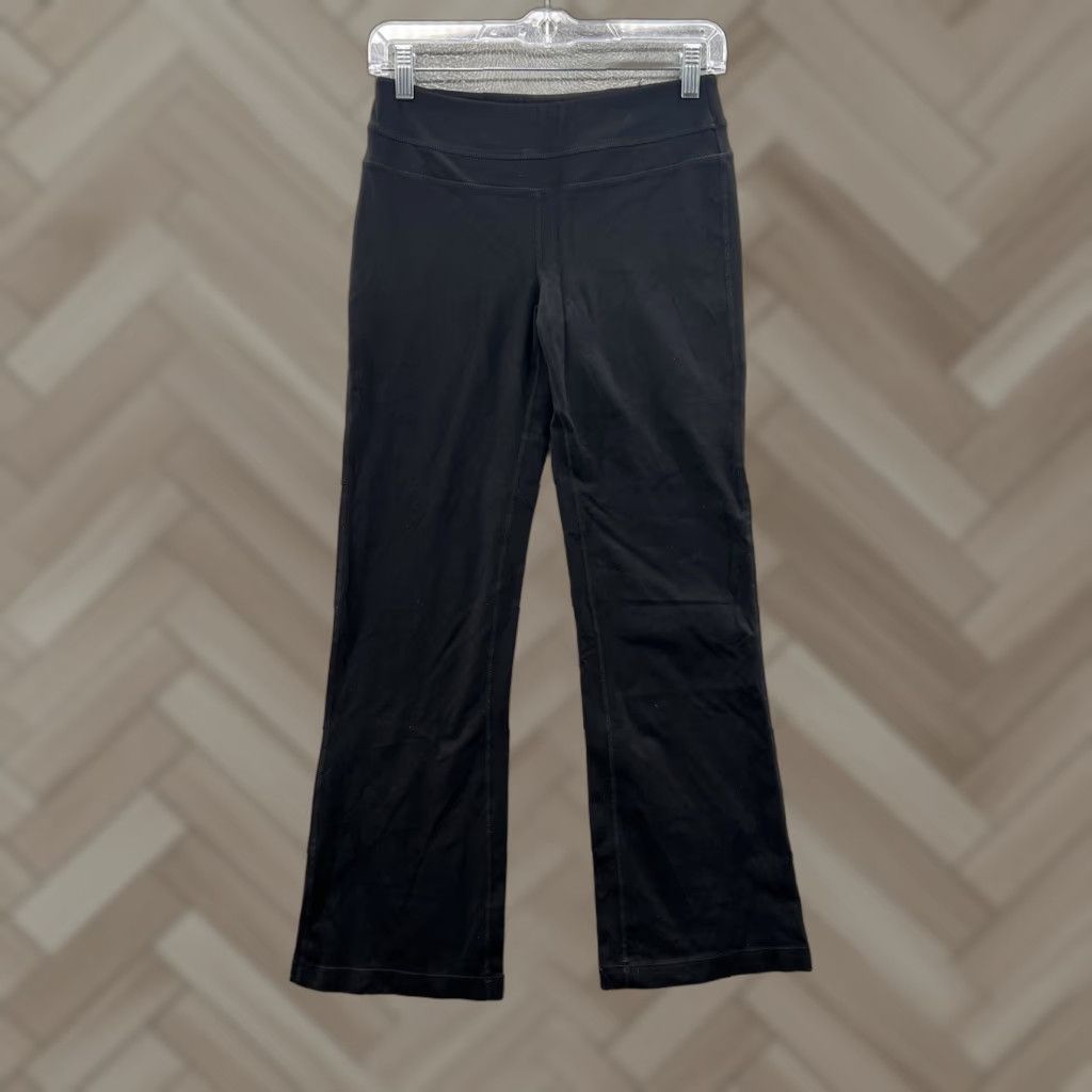 Prana Womens Leggings S Black Spandex Yoga Wide-Leg Activewear Sweatpants (Size 28)