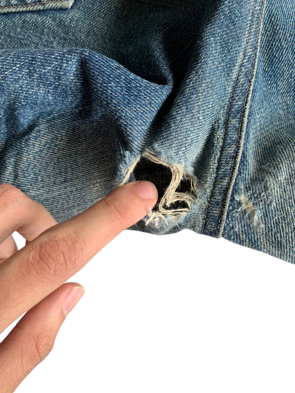 Japanese Brand × Kapital × Vintage Okura Hr Market Japanese Button Fly Selvedge Distressed Size US 34 / EU 50 - 25 Thumbnail