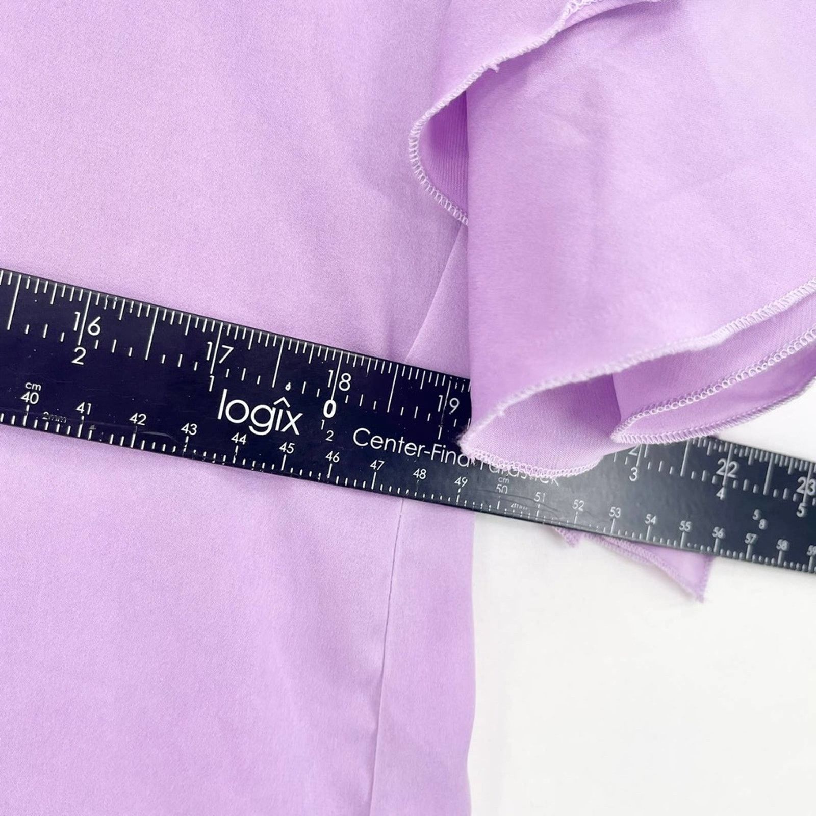 Zara Zara Purple Ruffle Sleeve Cropped Polyester Blouse Sz Small Size S / US 4 / IT 40 - 4 Thumbnail