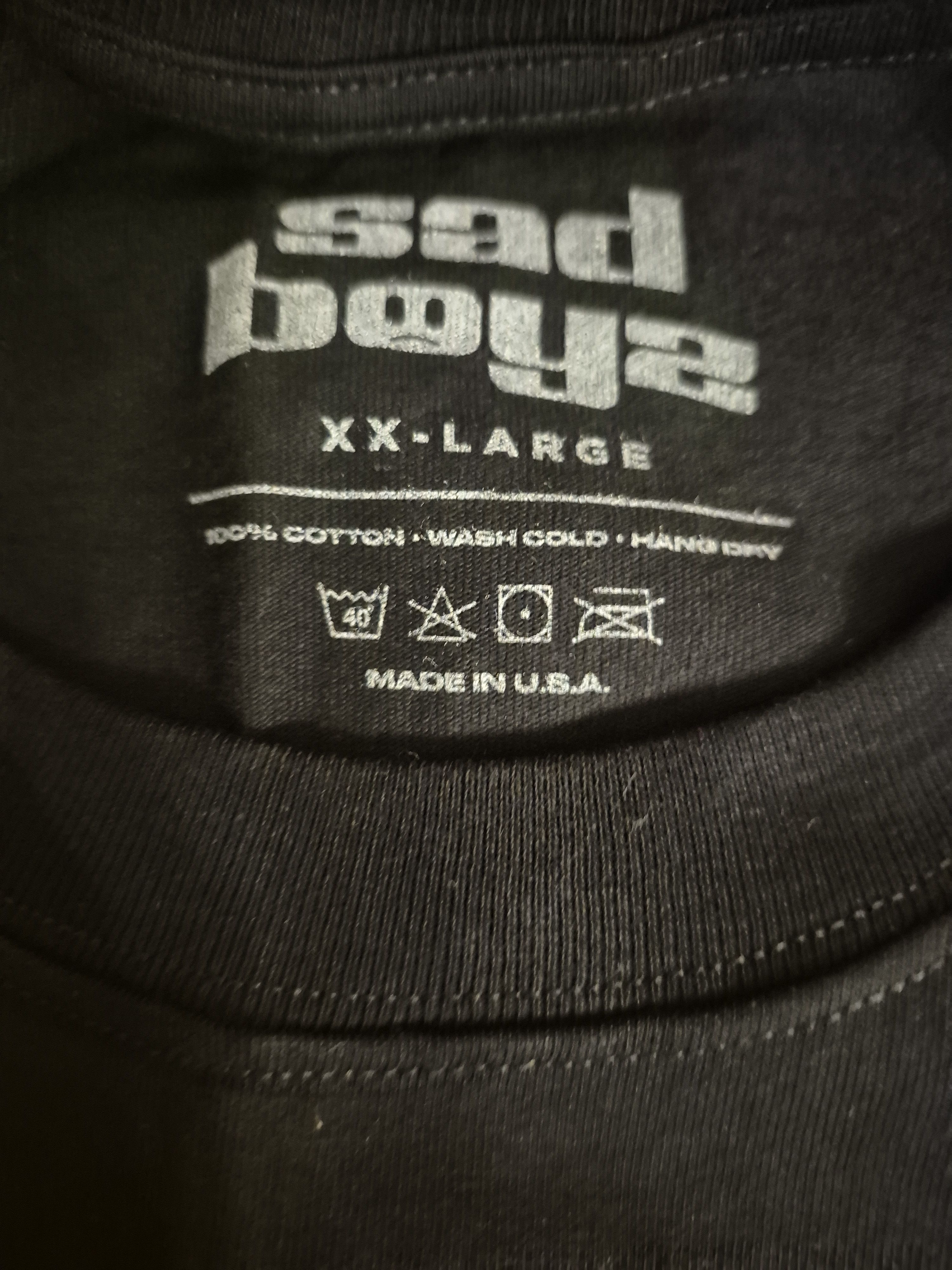 Sad Boys Sad Boys Black Tee Shirt 2XL XXL Size US XXL / EU 58 / 5 - 2 Thumbnail