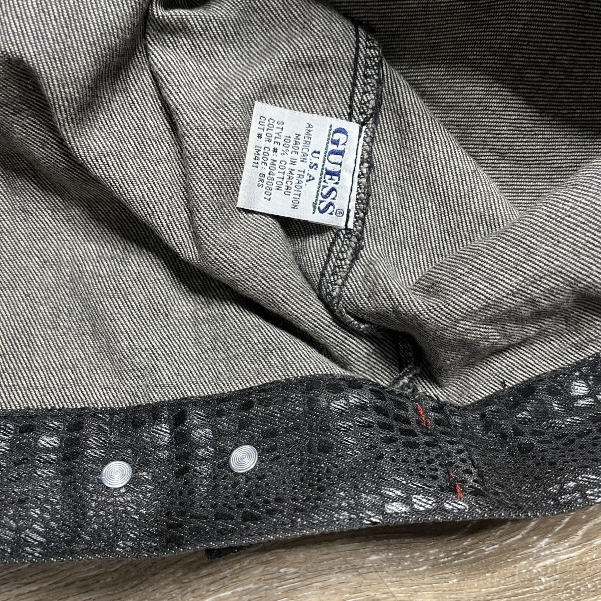 Guess 90s guess reptile denim jacket Size US M / EU 48-50 / 2 - 5 Thumbnail