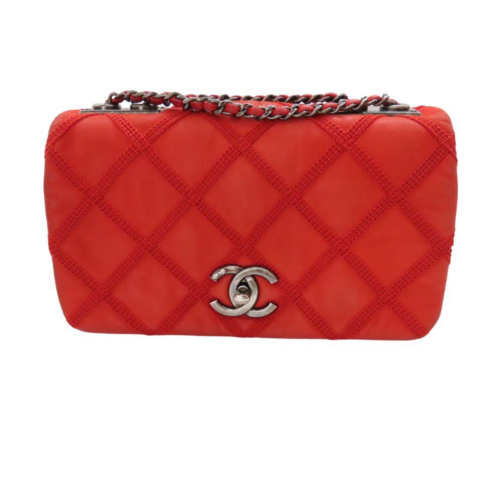 Chanel Chanel Ultra Stitch Leather Shoulder Bag Leather Shoulder Bag A2500174 in Red, Women's