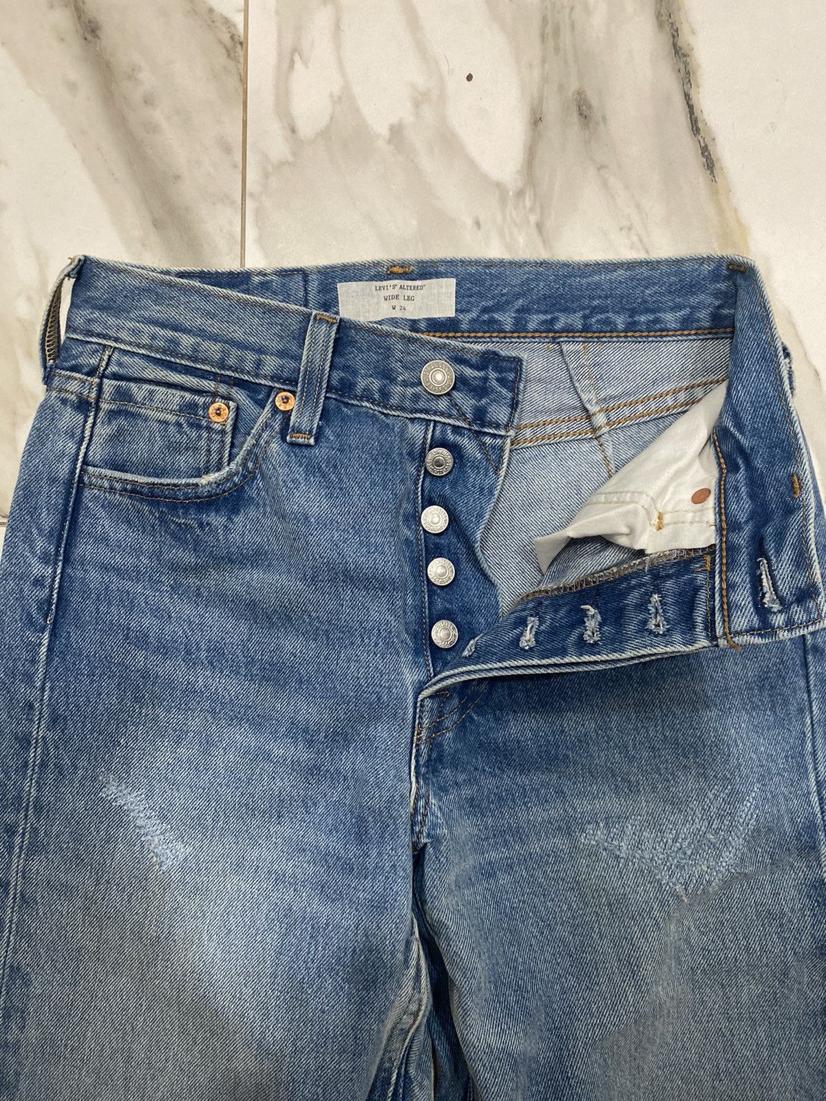 Levi's × Vintage Vintage Wide Leg Altered Levis Size 24" / US 00 / IT 34 - 3 Thumbnail