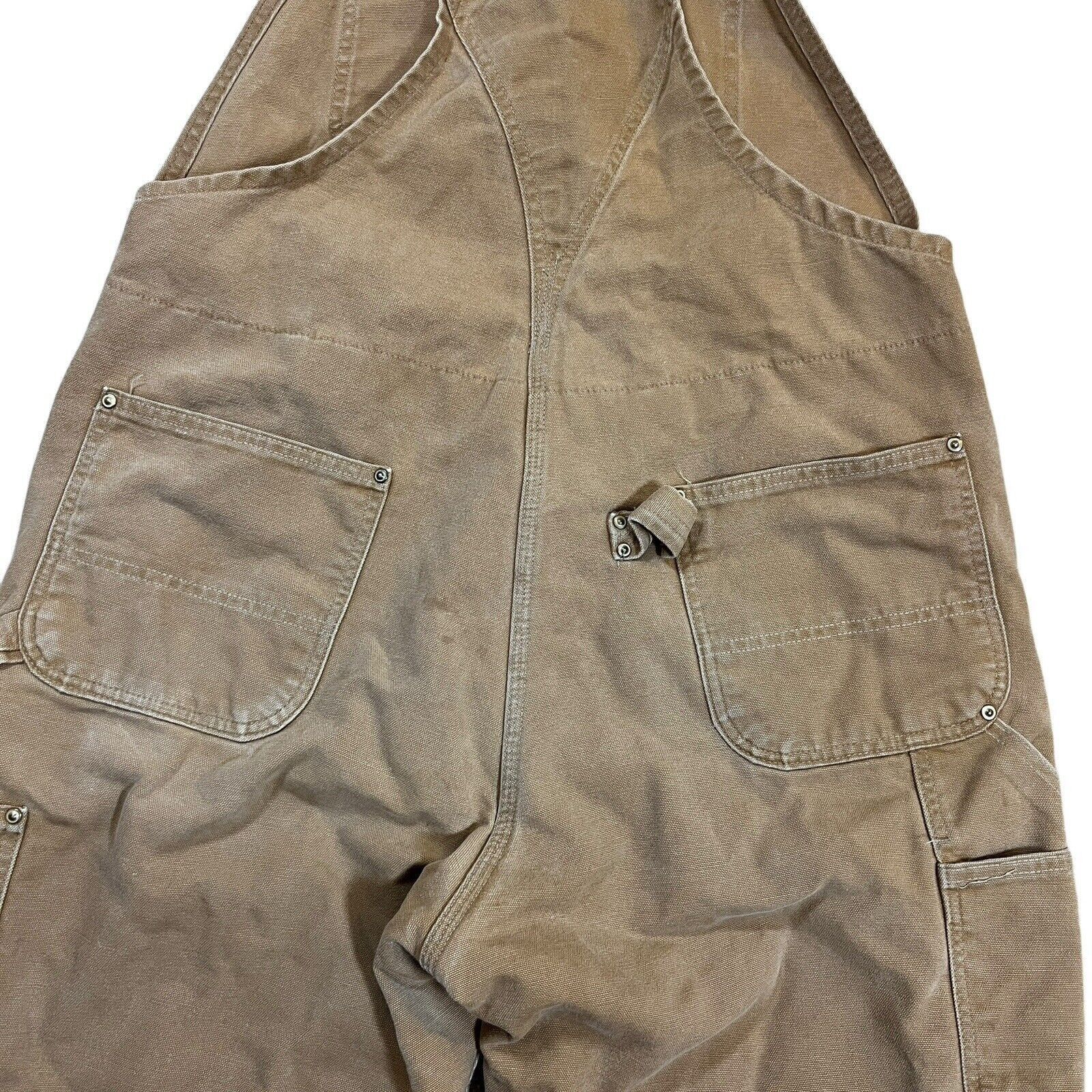 Carhartt Carhartt Distressed Brown Quilted Lined Overalls Size 40x32 Size US 40 / EU 56 - 7 Thumbnail