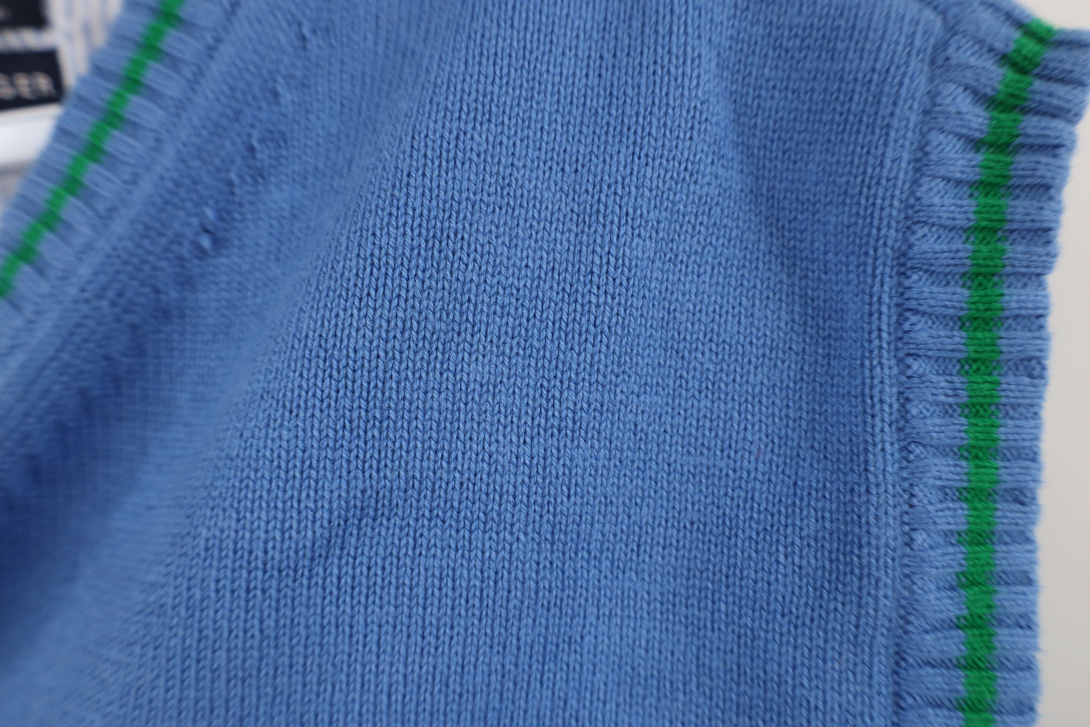 Tommy Hilfiger Vintage Tommy Hilfiger Ribbed Knit Sweater Vest Light Blue Size US XL / EU 56 / 4 - 5 Thumbnail