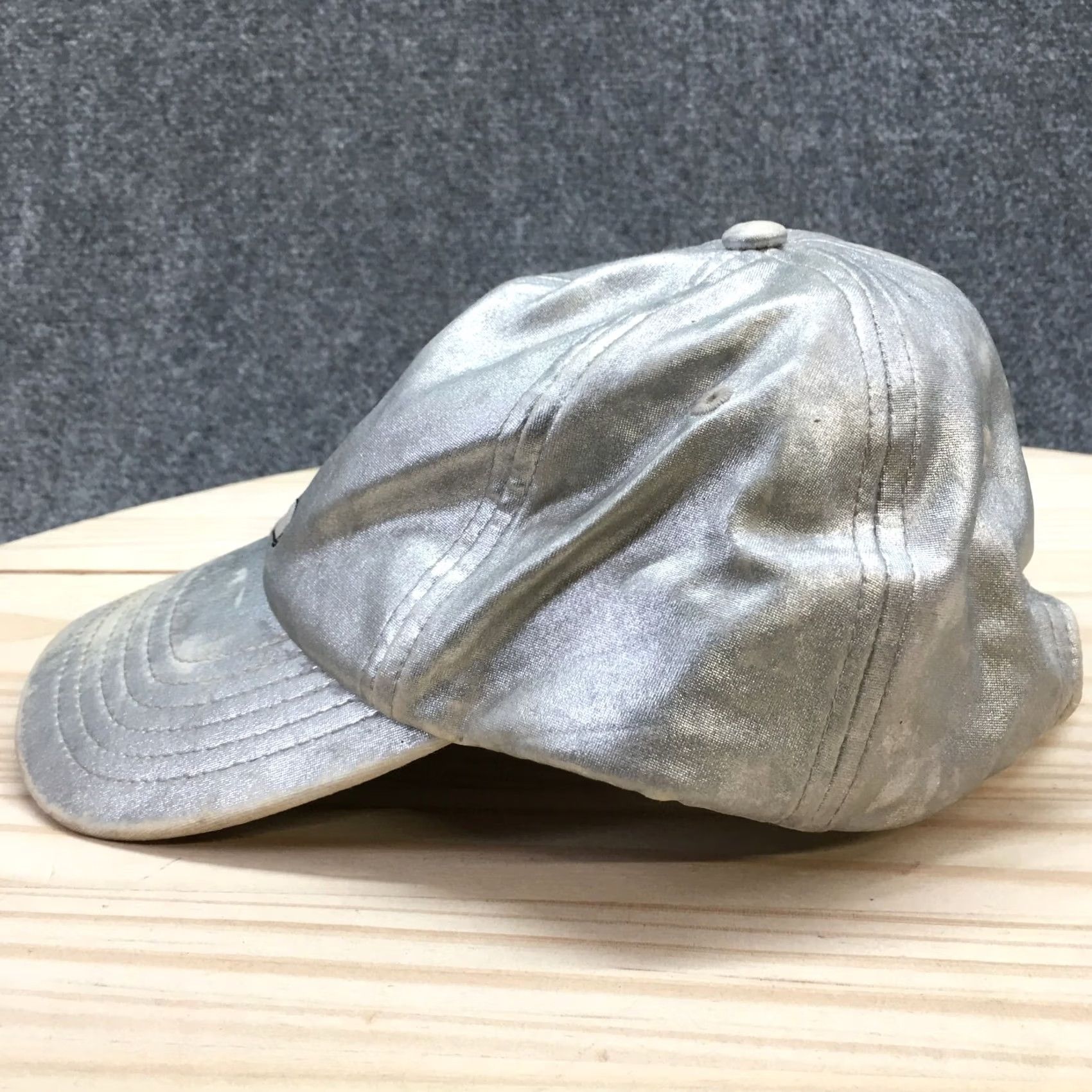 Disney Disney Parks Mickey Mouse Baseball Cap Hat Womens OS Metallic Silver Adjustable Size ONE SIZE - 4 Thumbnail