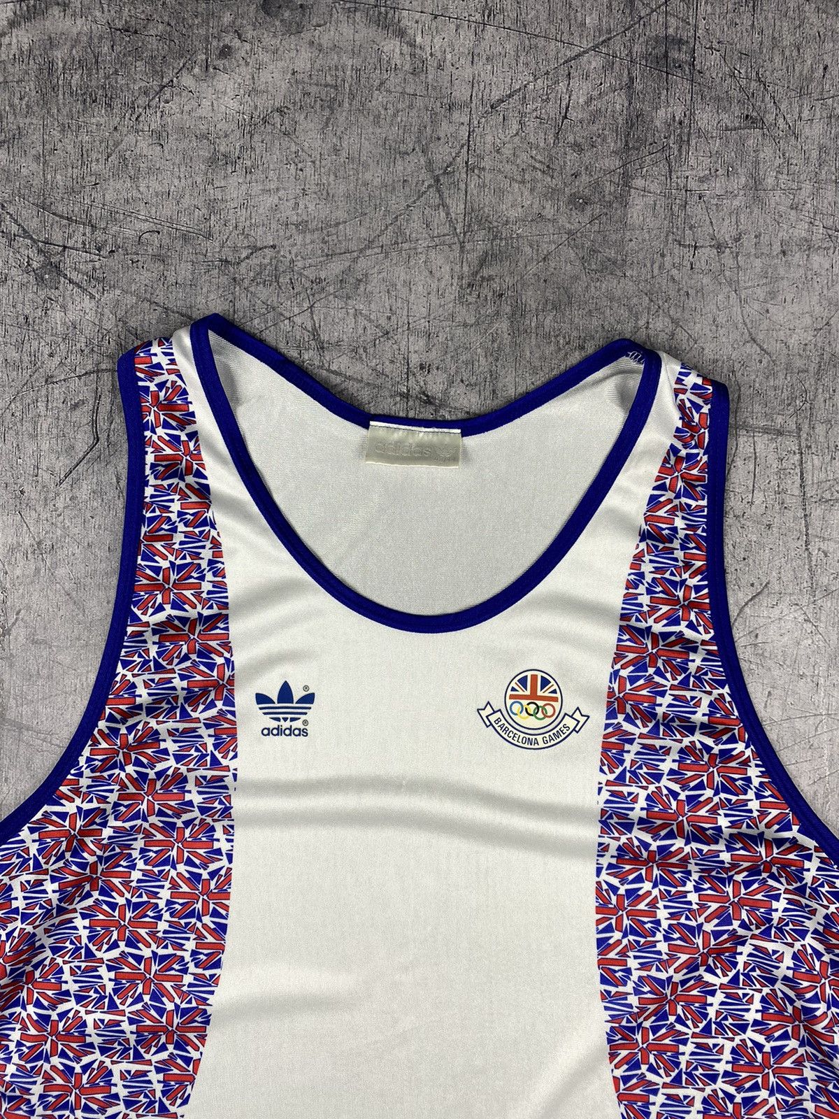Adidas × Vintage Vintage Adidas 1992 Barcelona Games Running Shirt 90s GB Size US L / EU 52-54 / 3 - 3 Thumbnail