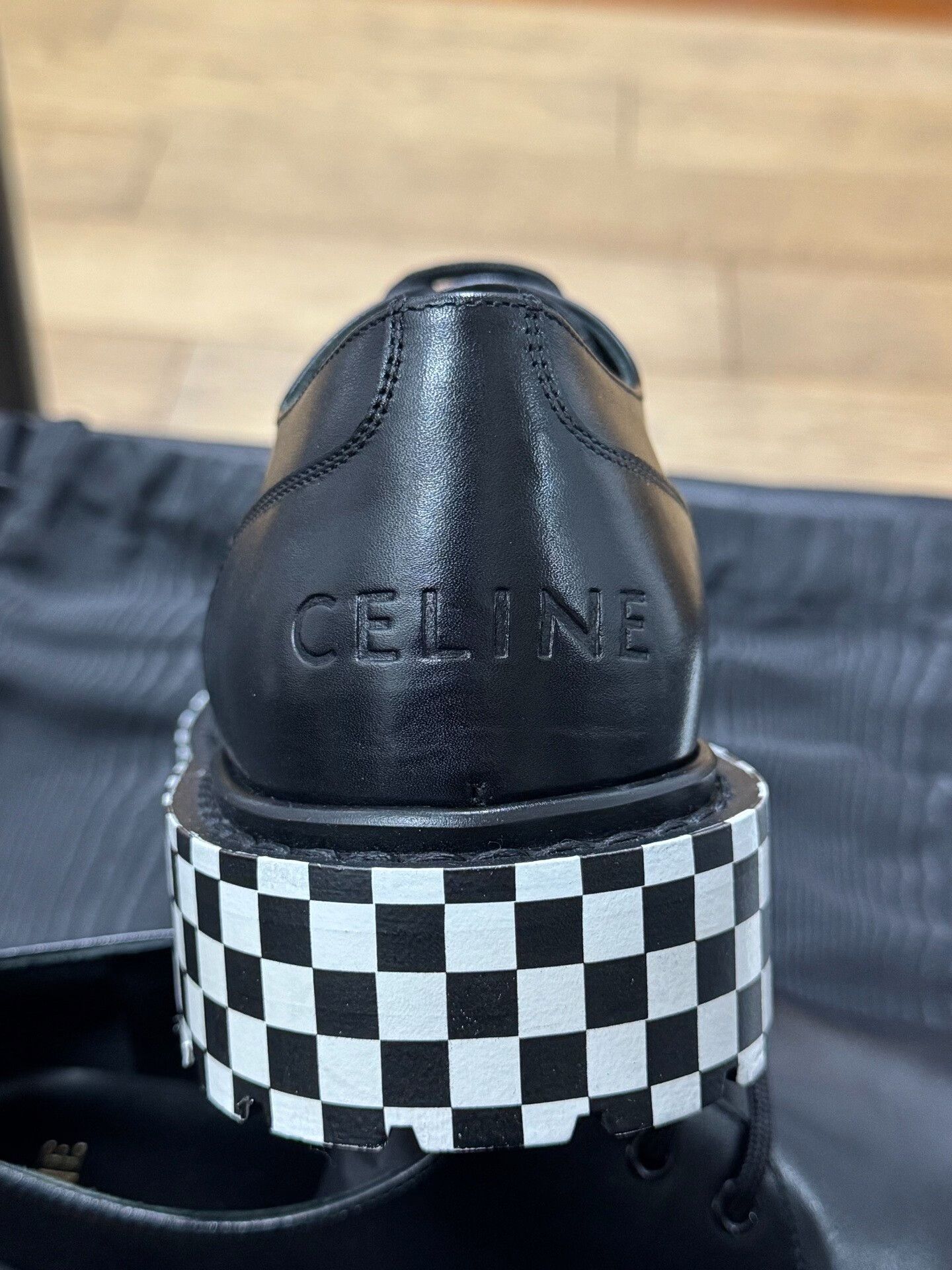 Celine celine black leather casual derby shoes Size US 10.5 / EU 43-44 - 5 Thumbnail