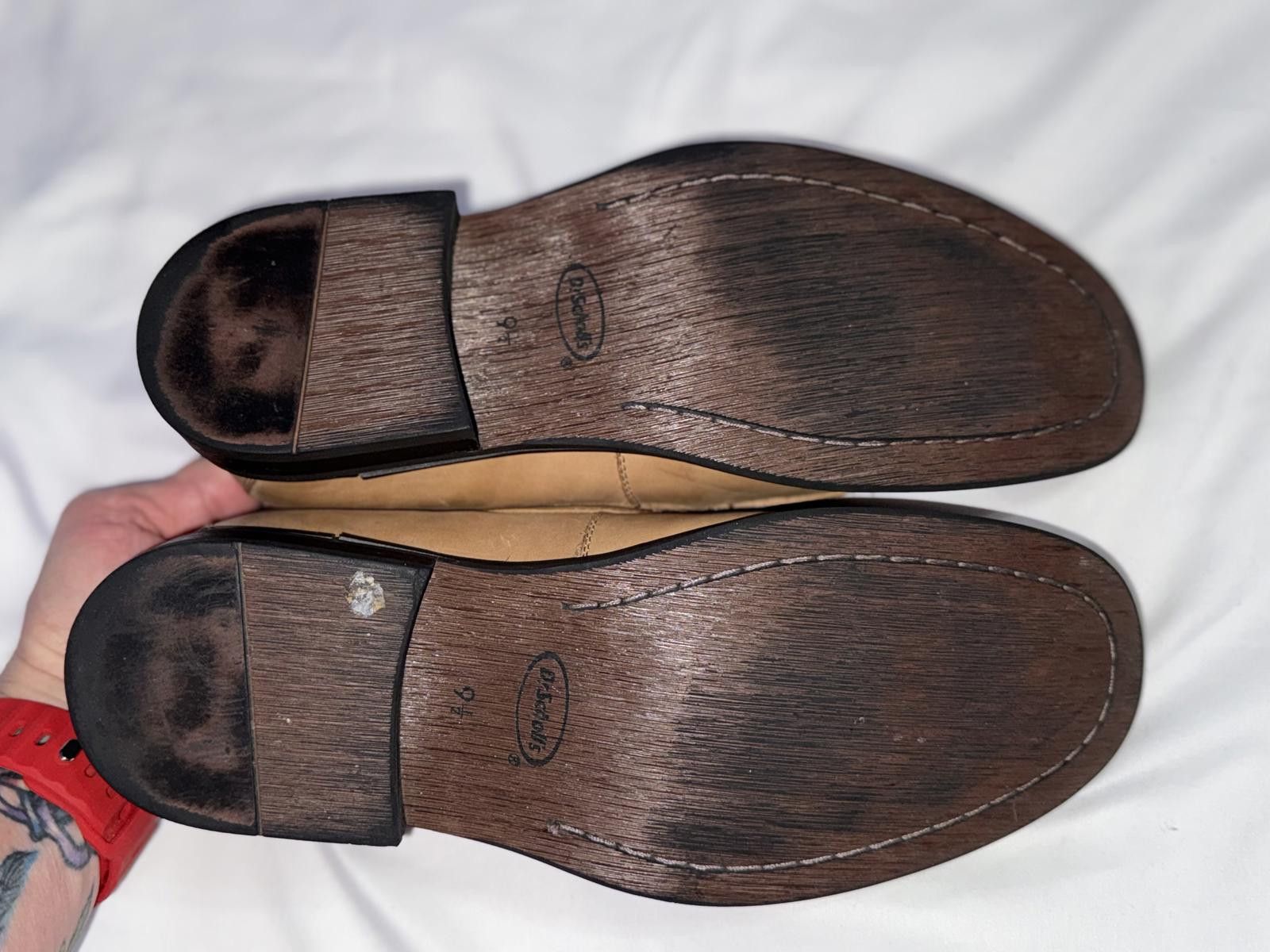 Designer Dr Scholls Men's Tan Slip On Loafers Size 9.5M Size US 9.5 / EU 42-43 - 4 Thumbnail