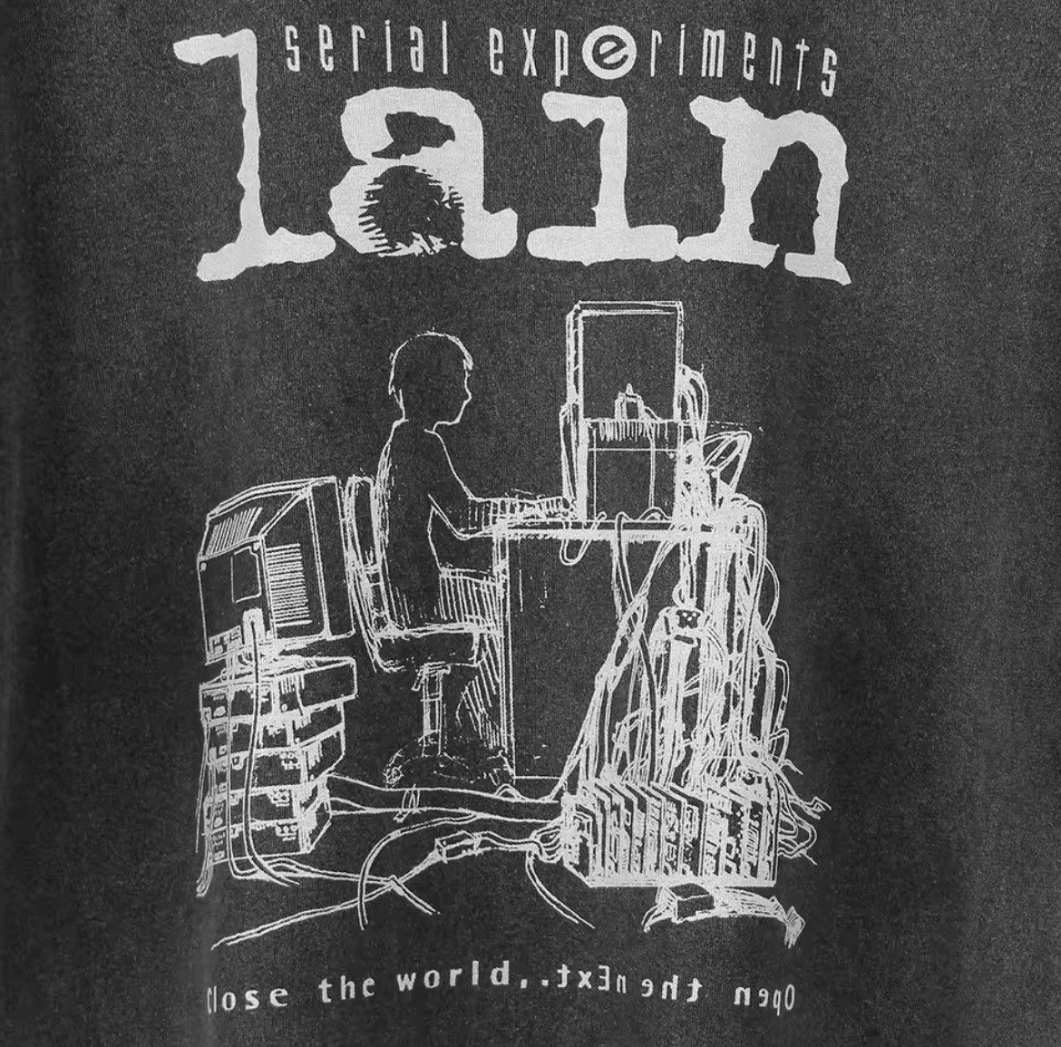 Japanese Brand Serial Experiments Lain Graphic Printed T-Shirt Size US L / EU 52-54 / 3 - 3 Thumbnail