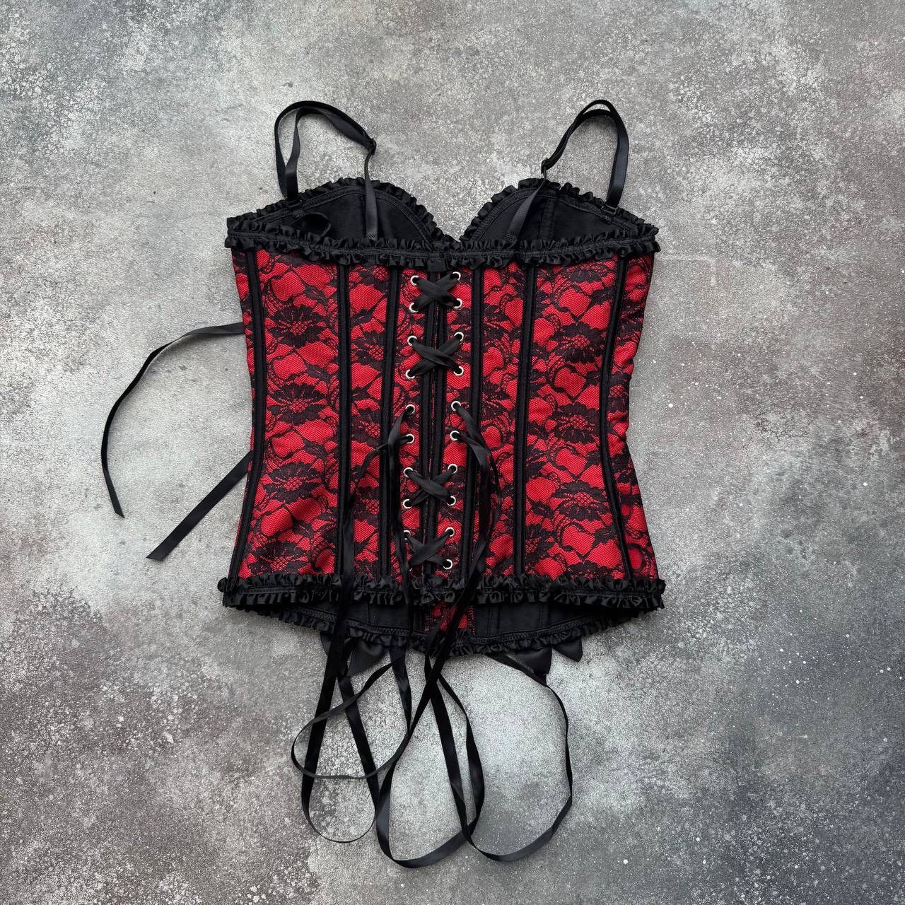 20471120 × Vintage Super Sexy Glam 2000’s Vintage Corset Size M / US 6-8 / IT 42-44 - 2 Thumbnail