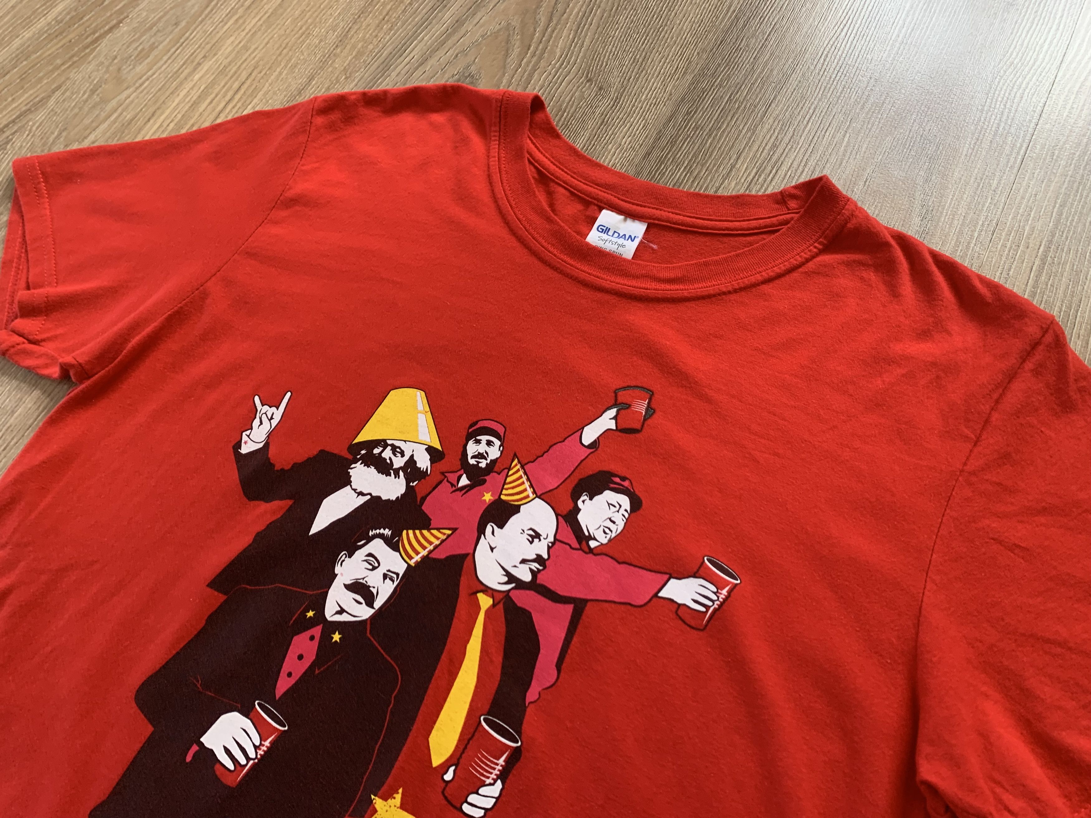 Gildan Vintage Gildan Dictators Comunism Printed Humor T-Shirt Size US M / EU 48-50 / 2 - 4 Thumbnail