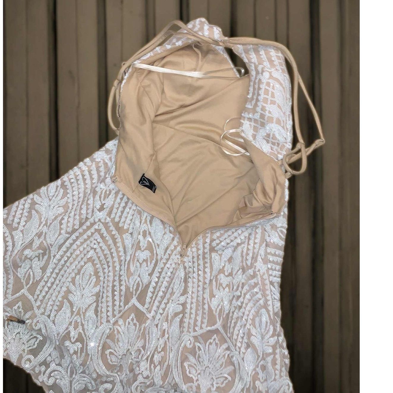 Windsor Smith Windsor Formal Sequin Dress Sleeveless Spaghetti Champagne Size S / US 4 / IT 40 - 7 Thumbnail