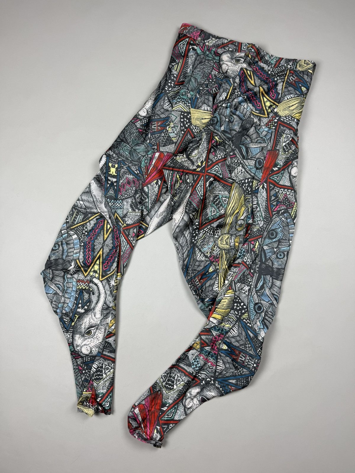V AVE SHOE REPAIR V Ave Shoe Repair Avantgarde Abstract Pattern Pants Trousers Size 25" / US 0 / IT 36 - 20 Thumbnail