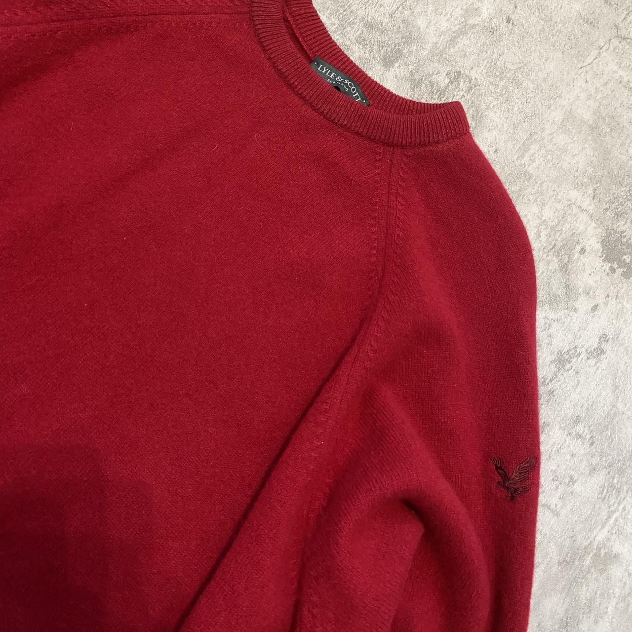 Lyle & Scott 100% Wool Red Vintage Lyle & Scott Sweater Boxy Size US L / EU 52-54 / 3 - 3 Thumbnail
