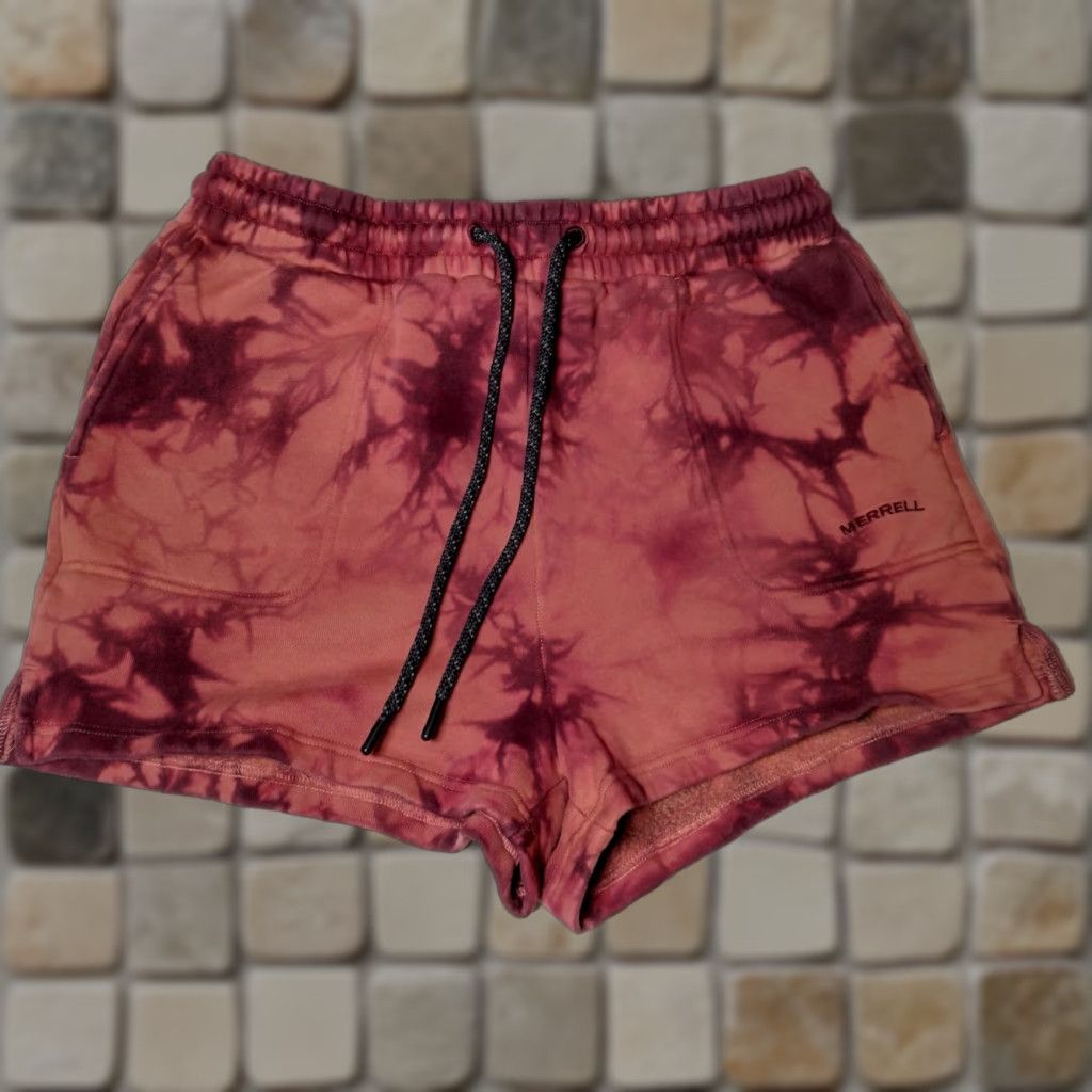 Merrell VINTAGE Merrell Women's Athletic Shorts Knit Tie Dye Burgundy M Casual Activewear Athleisure Size 32" / US 10 / IT 46 - 1 Thumbnail