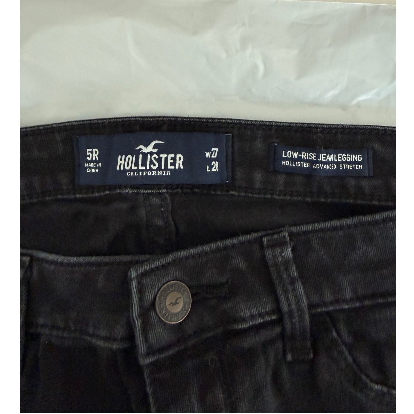 Hollister Hollister Low Rise Jeans Black Distressed Women 5 - D023 Size 27" / US 4 / IT 40 - 4 Thumbnail