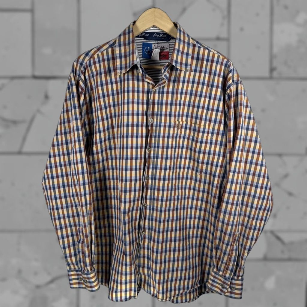 Wrangler George Strait Wrangler Shirt Multicolor Plaid Button-Up Long Sleeve Mens L Pit To Pit 24” Size US L / EU 52-54 / 3 - 1 Thumbnail