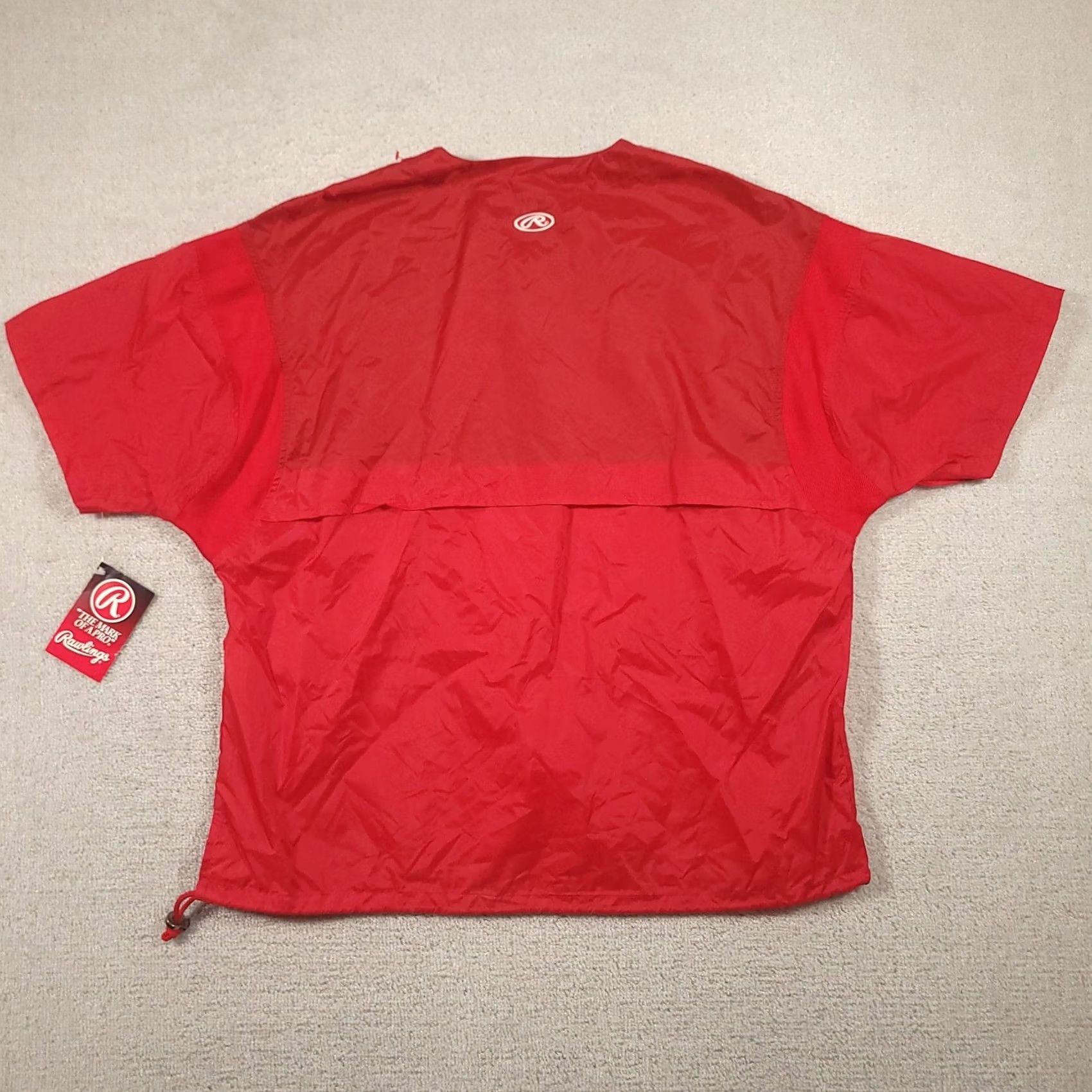 Vintage VINTAGE Rawlings Windbreaker Shirt Men’s L Red Pitching Warm Up Jacket Short Sleeve Size US L / EU 52-54 / 3 - 7 Thumbnail