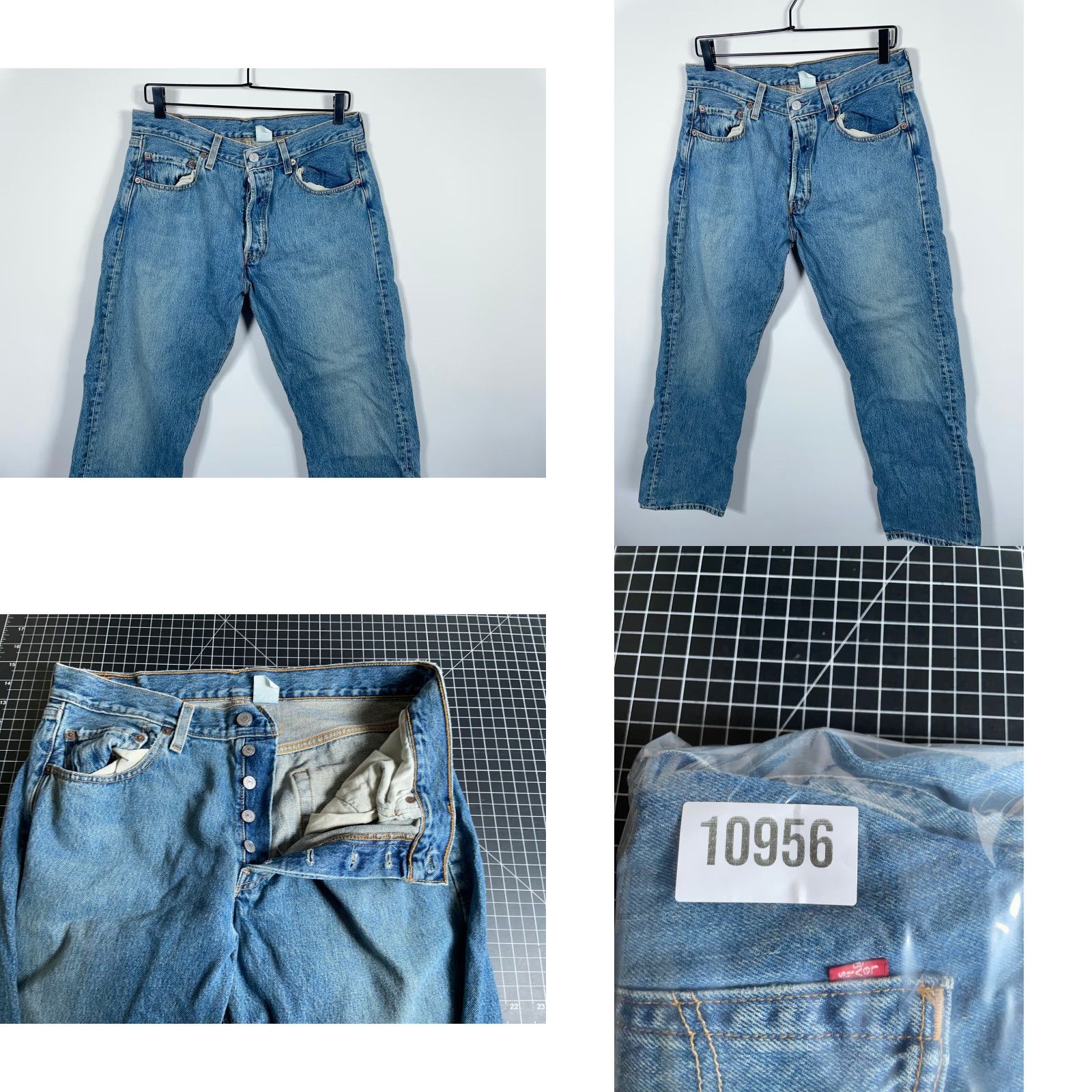 Levi's VINTAGE Levi's 501 Jeans Mens 32 x 29 Blue Denim Button Fly 90s Classic Straight Label XX 34/30 VTG Size US 32 / EU 48 - 10 Thumbnail