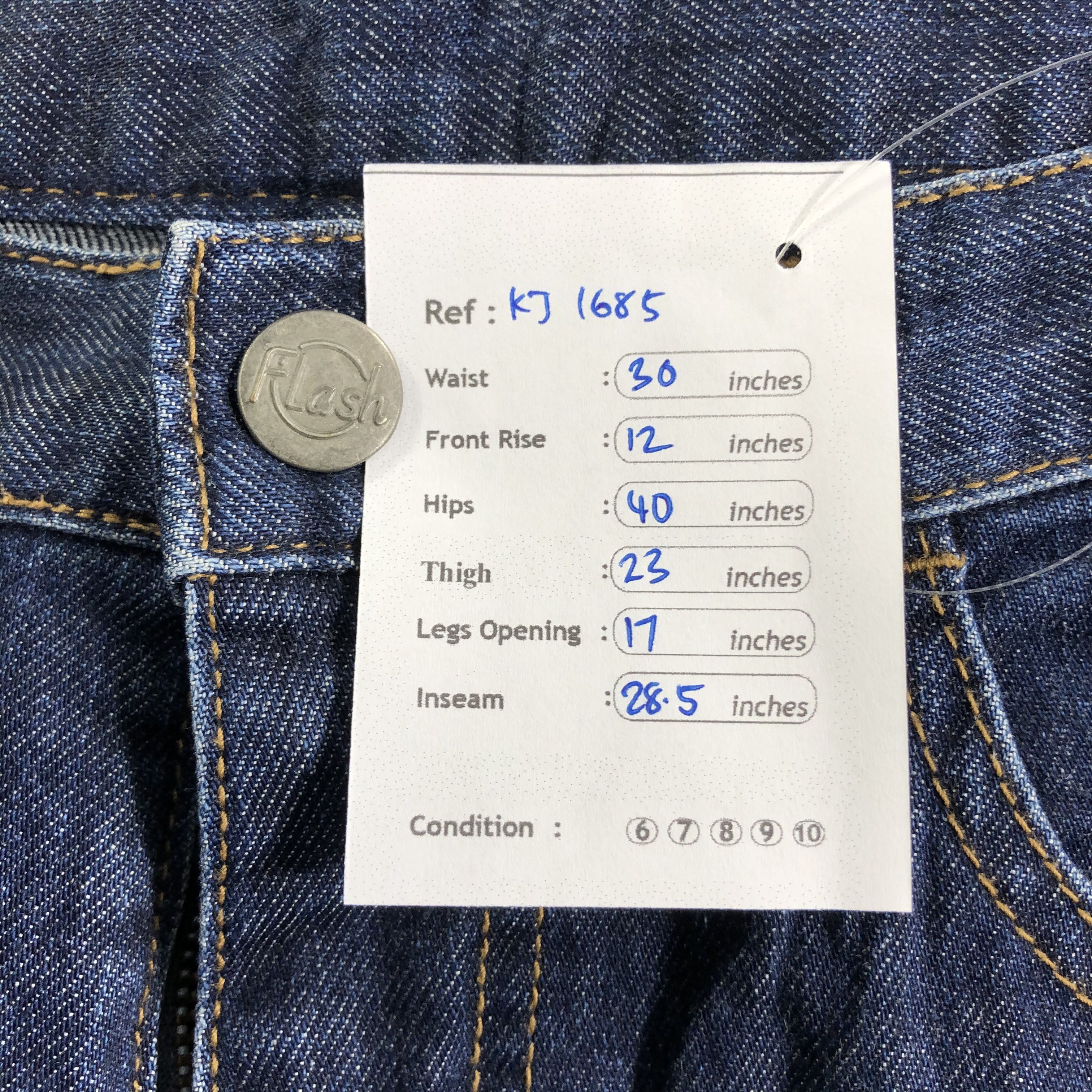 Japanese Brand Japanese Brand Flash Denim Blue Wash Denim KJ1685 Size 30" / US 8 / IT 44 - 9 Thumbnail