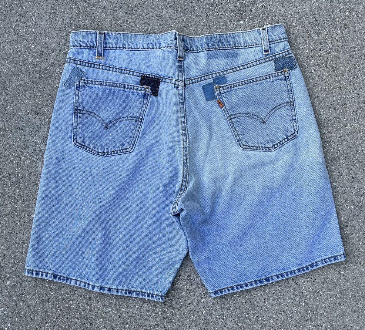 Levi's × Vintage Vintage Levi’s Orange Tab 550 Denim Jean Shorts Jorts ‘96 Size US 36 / EU 52 - 2 Thumbnail