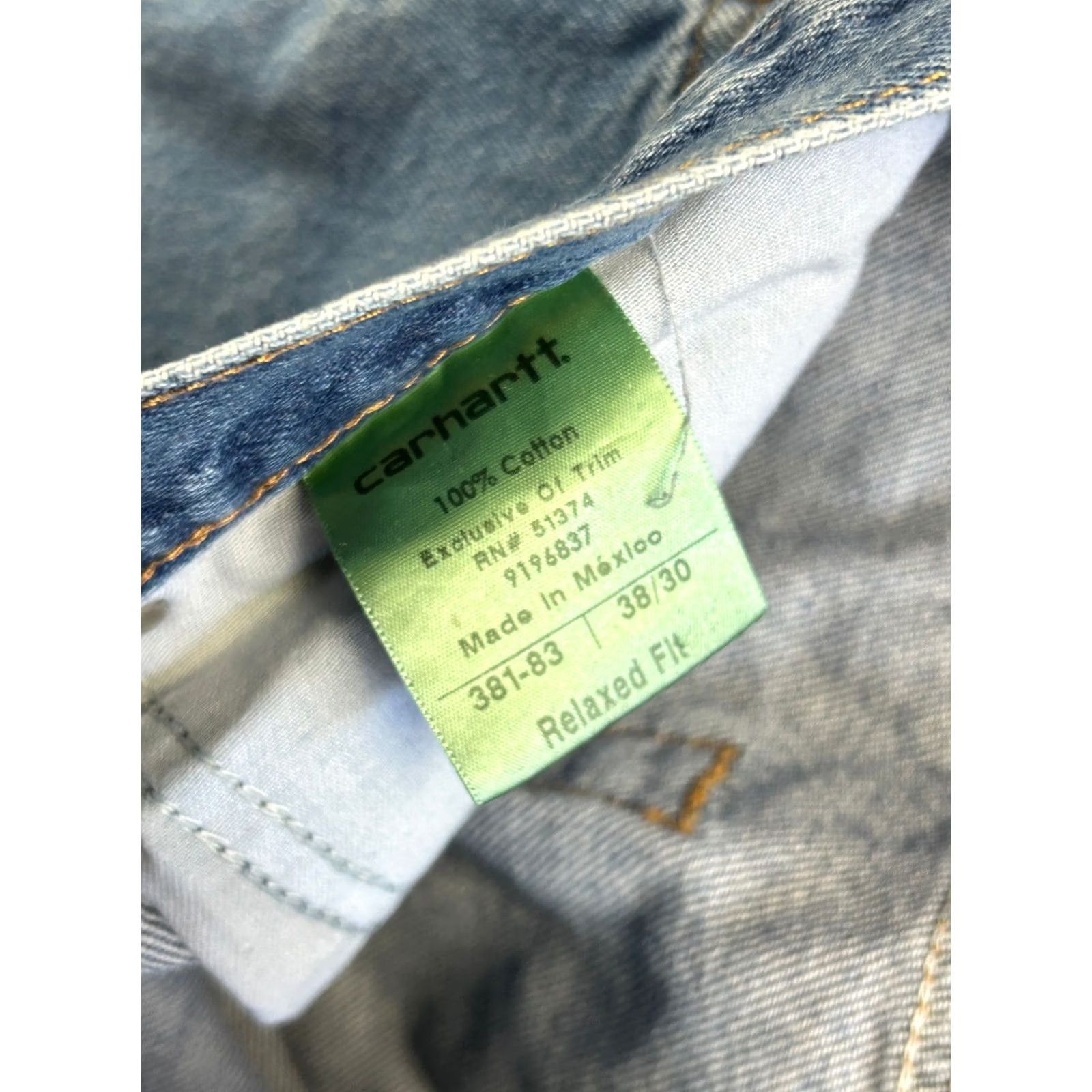 Carhartt VINTAGE Carhartt Jeans Relaxed Fit 38 x 30 Blue Workwear Distressed Grunge Men's Jeans 80s 90s USA Logo Baggy Tailored Casual Denim Carhartt Shirt? Size US 38 / EU 54 - 6 Thumbnail