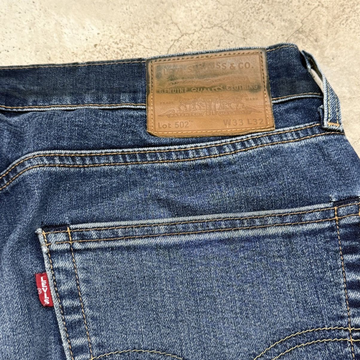 Levi's Levis 502 Big E Repro Stretch Warm Denim Chainstich Pants Size US 33 - 16 Thumbnail
