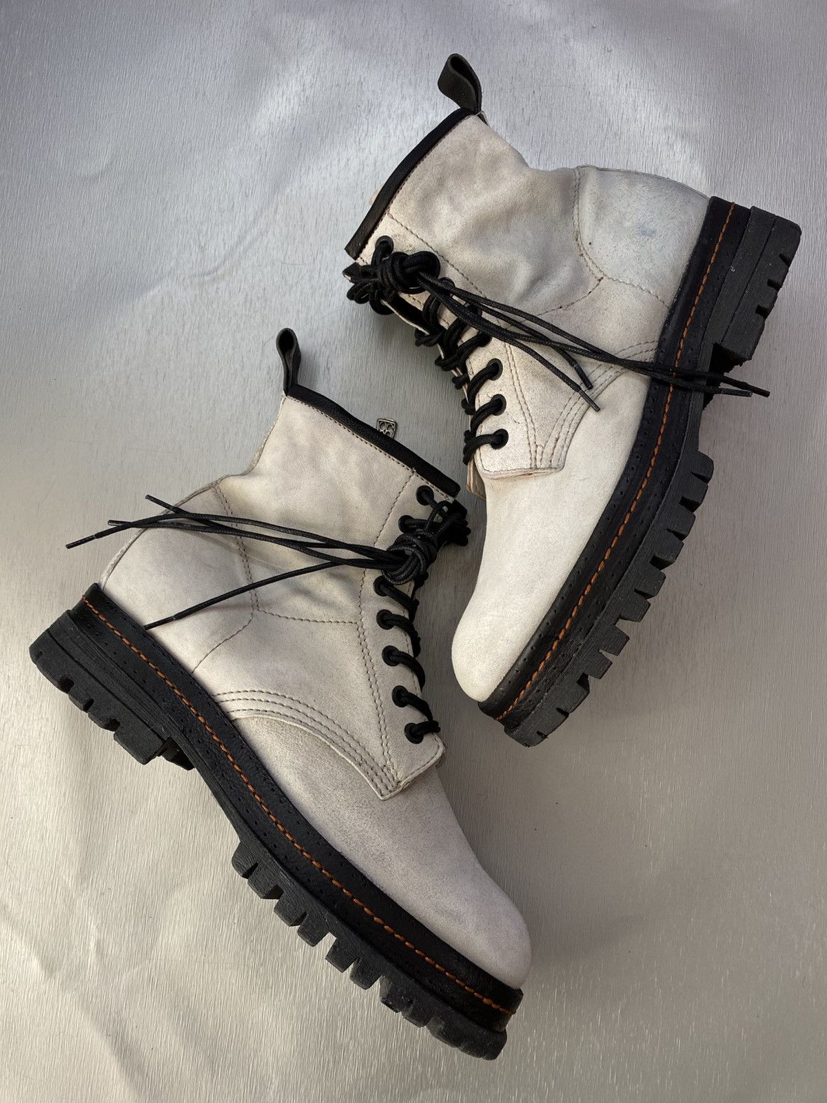 A.S.98 A.S.98 "Hubie" Cream/gray Womens Boots Size US 9.5 / IT 39.5 - 4 Thumbnail
