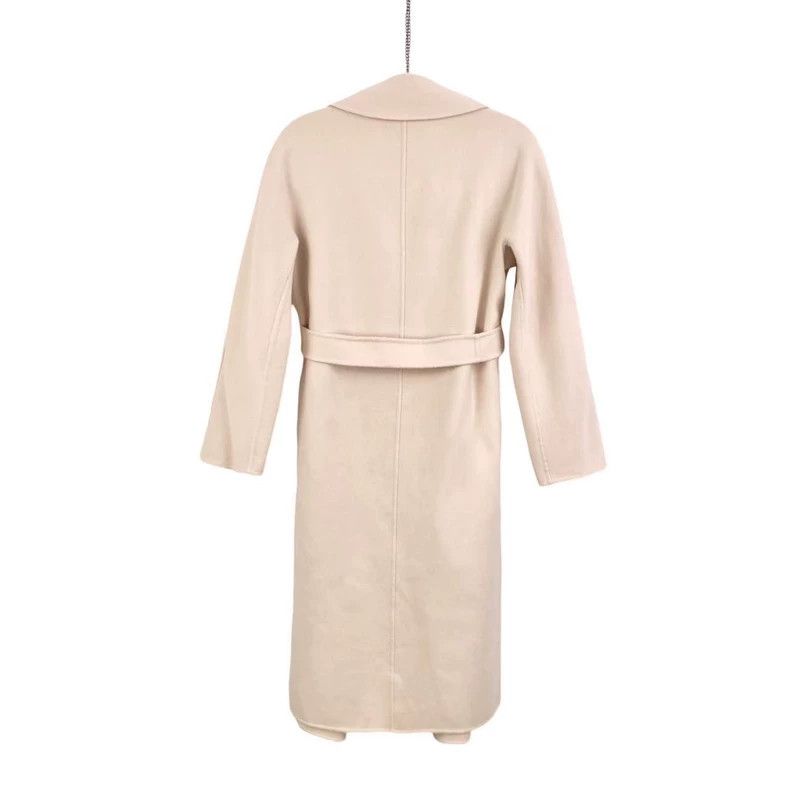 Max Mara Max Mara Wool/cashmere white long lace-up wool coat Size S / US 4 / IT 40 - 3 Thumbnail