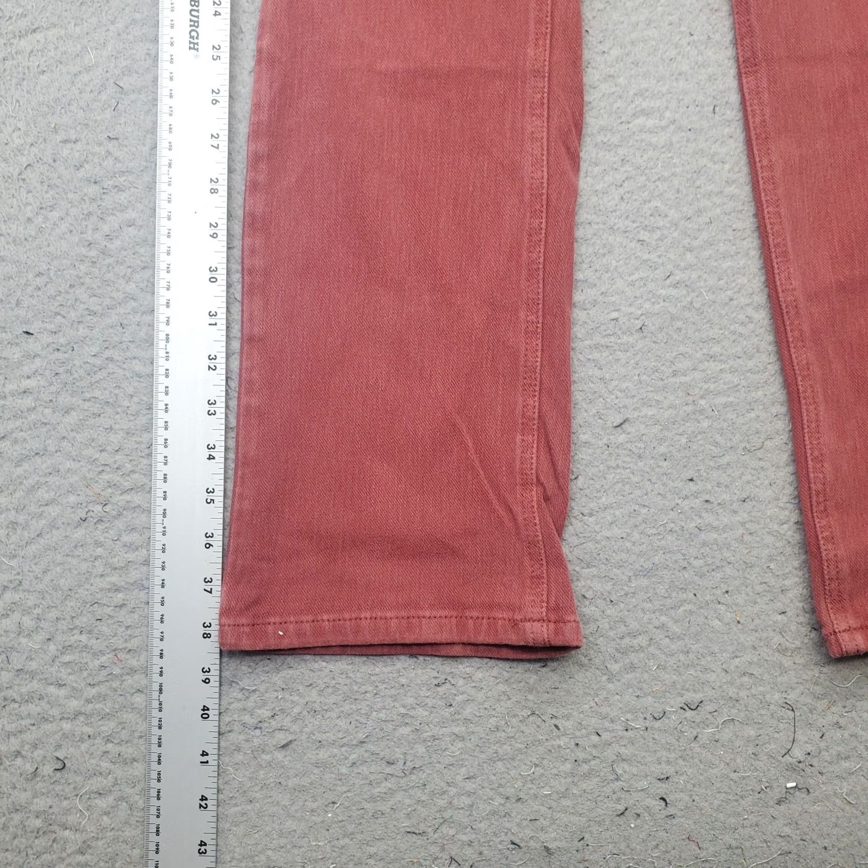 Vintage L.L. Bean Jeans Womens 8 Red Denim Stretch Classic Fit Straight Leg Dark Wash Jeans Shirt Hoodie etc Size 30" / US 8 / IT 44 - 3 Thumbnail