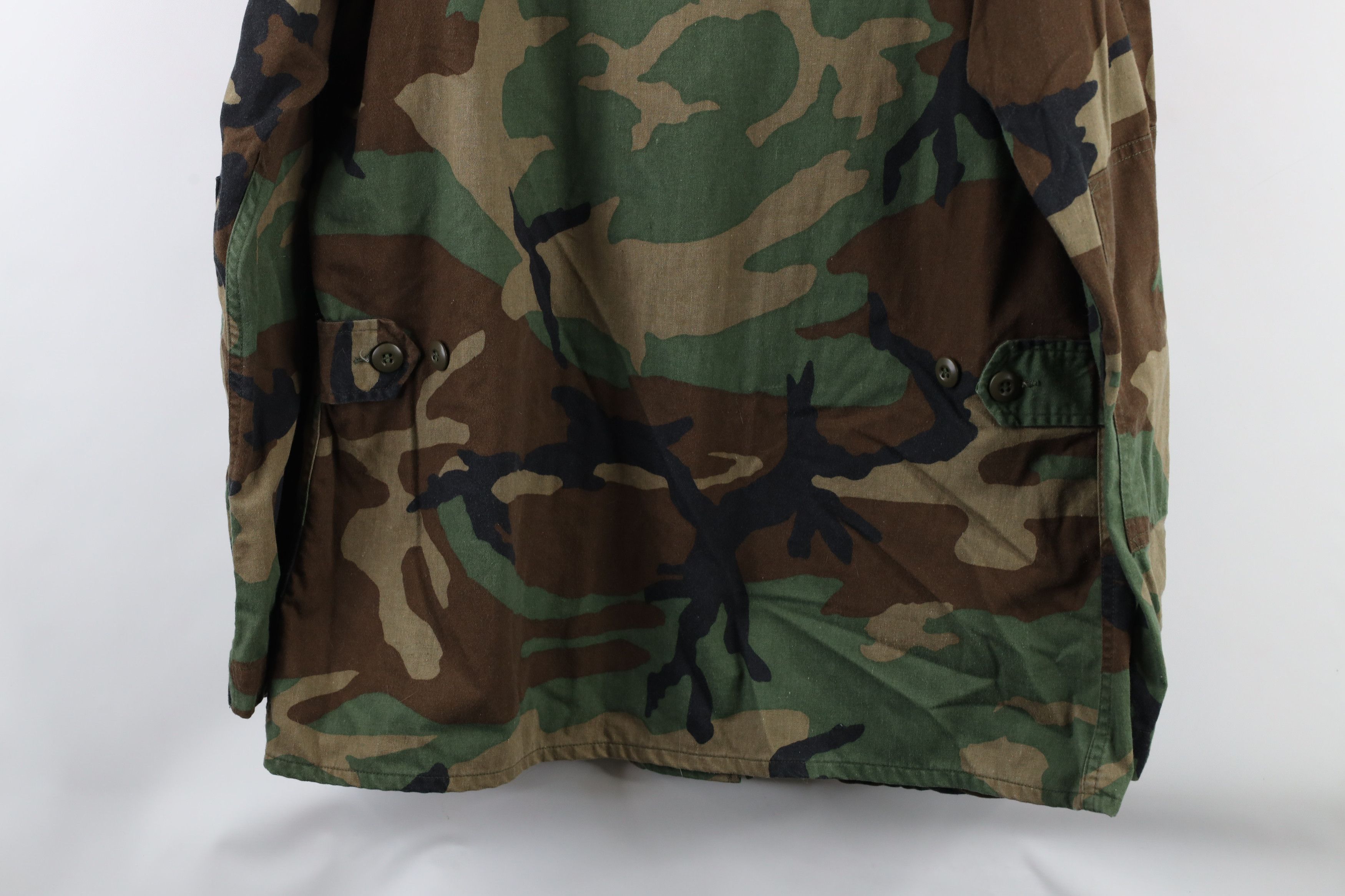 Vintage Vintage 90s Woodland Camouflage Combat Coat Jacket USA Size US M / EU 48-50 / 2 - 15 Thumbnail