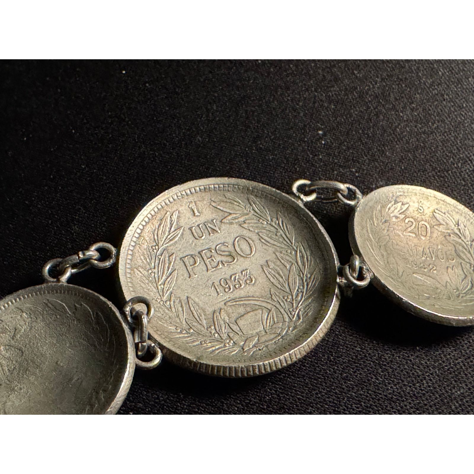Other Chile 1930's Peso's 7.75in Bracelet Size ONE SIZE - 5 Thumbnail