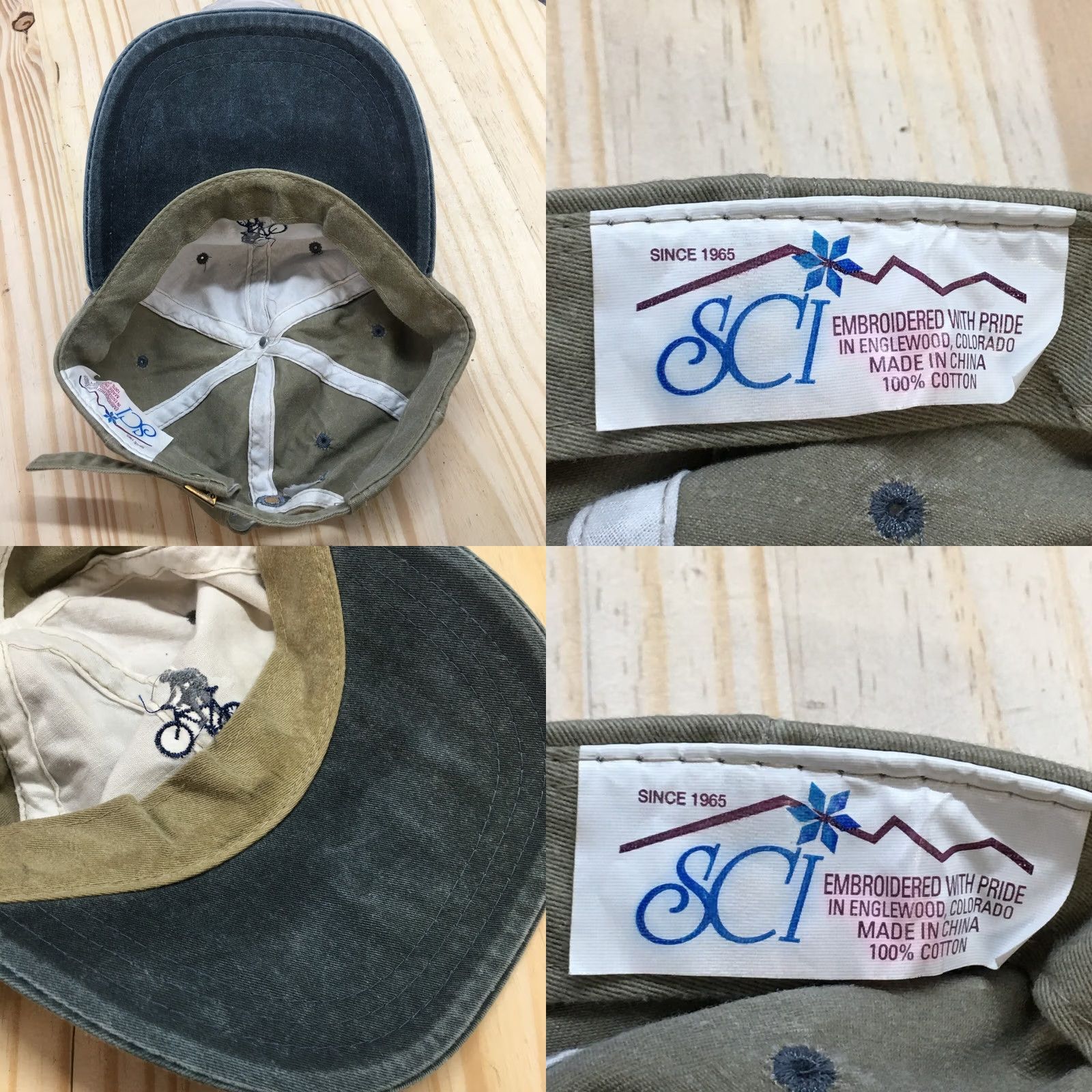 Vintage SCI Baseball Cap Mens Beige One Size Curved Brim Embroidered Logo Size ONE SIZE - 8 Thumbnail