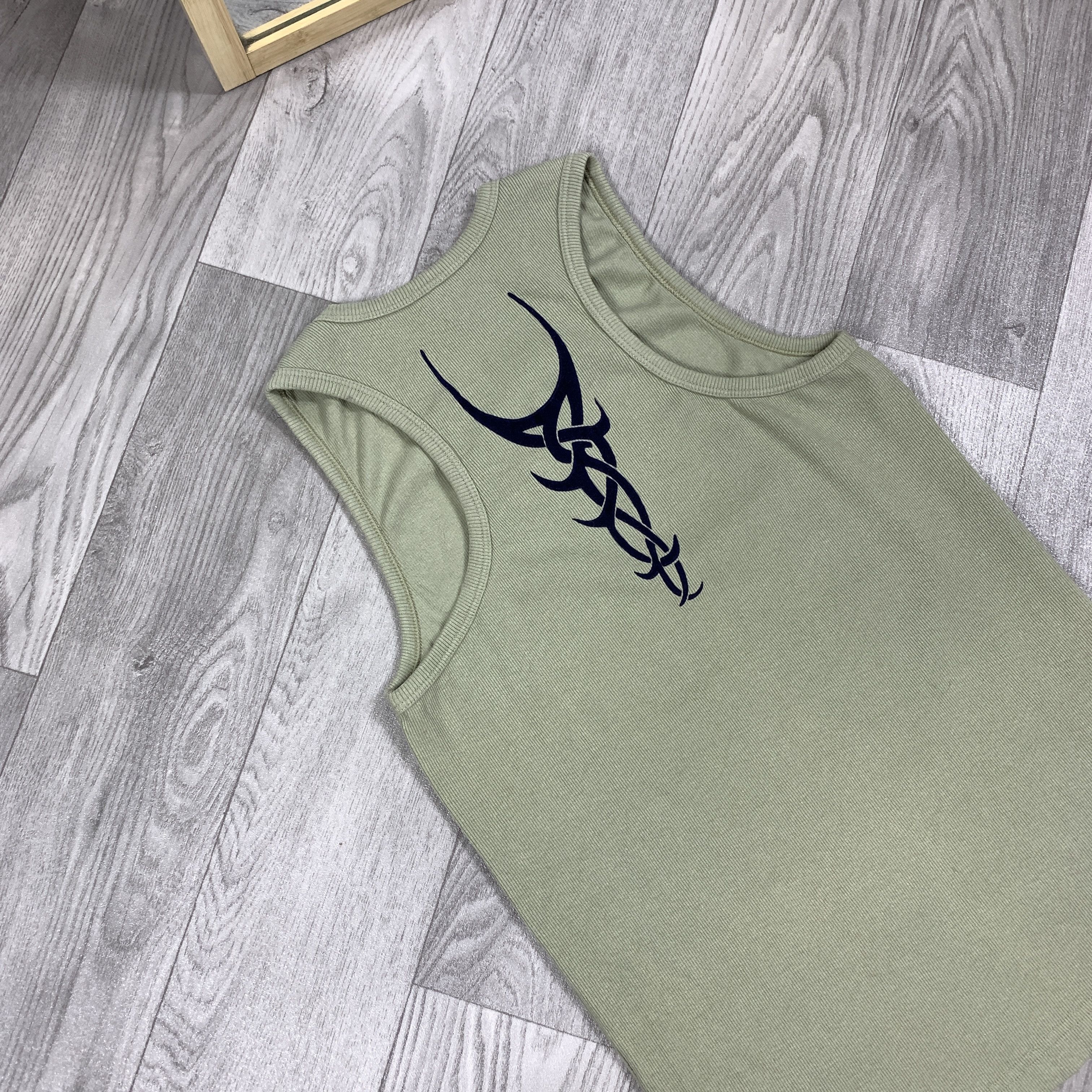 Japanese Brand Vintage Japanese Y2K Tribal Tattoo Green Women's Tank Top Size M / US 6-8 / IT 42-44 - 6 Thumbnail