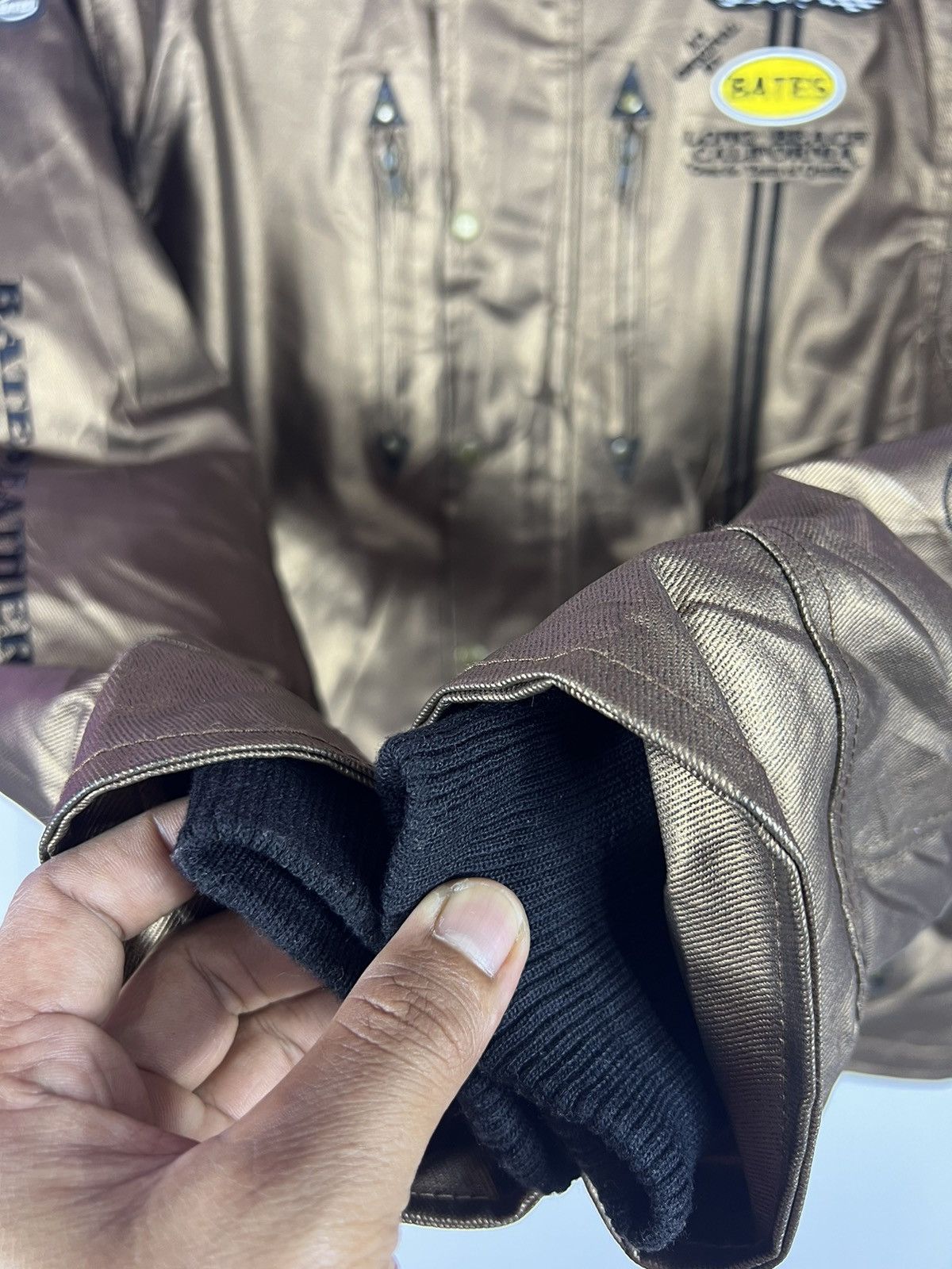 Bates Hats 🔥 BATES LEATHER LONG BEACH CARLIFORNIA RACING JACKET - XL Size US L / EU 52-54 / 3 - 9 Thumbnail