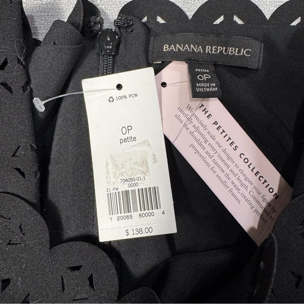Banana Republic NWT New $138 Banana Republic Laser Cut Black Mini Dress Siz Size XS / US 0-2 / IT 36-38 - 7 Thumbnail