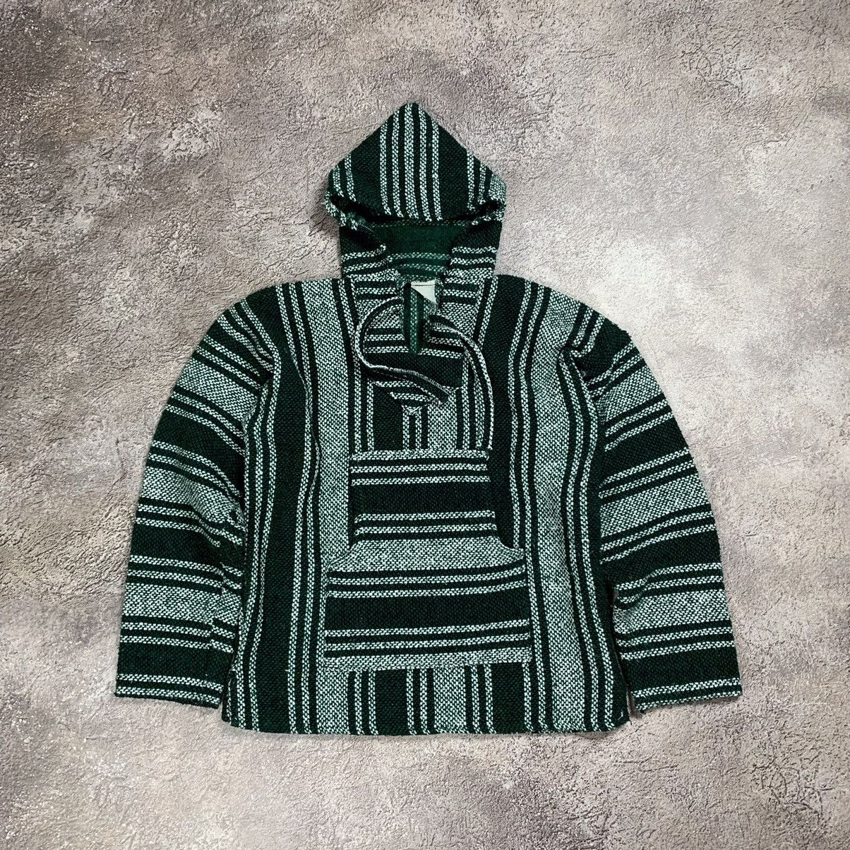If Six Was Nine VINTAGE 90s BAJA HECHO EN MEXICO KNITTED HOODIE HIPPIE Size US M / EU 48-50 / 2 - 1 Thumbnail