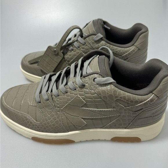 Off-White Off-White Out of Office Specials Sneakers Grey Croc Men’s Si Size US 12 / EU 45 - 3 Thumbnail
