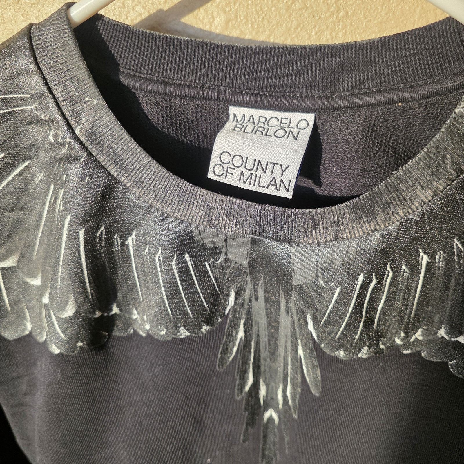 Other Marcelo Burlon Wings Crewneck Sweatshirt Black White - S Size US S / EU 44-46 / 1 - 3 Thumbnail