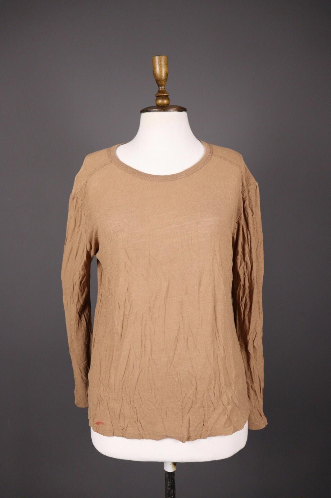 Alexander Wang T Alexander Wang Brown Long Sleeve Blouse Shirt Size L Size L / US 10 / IT 46 - 1 Thumbnail