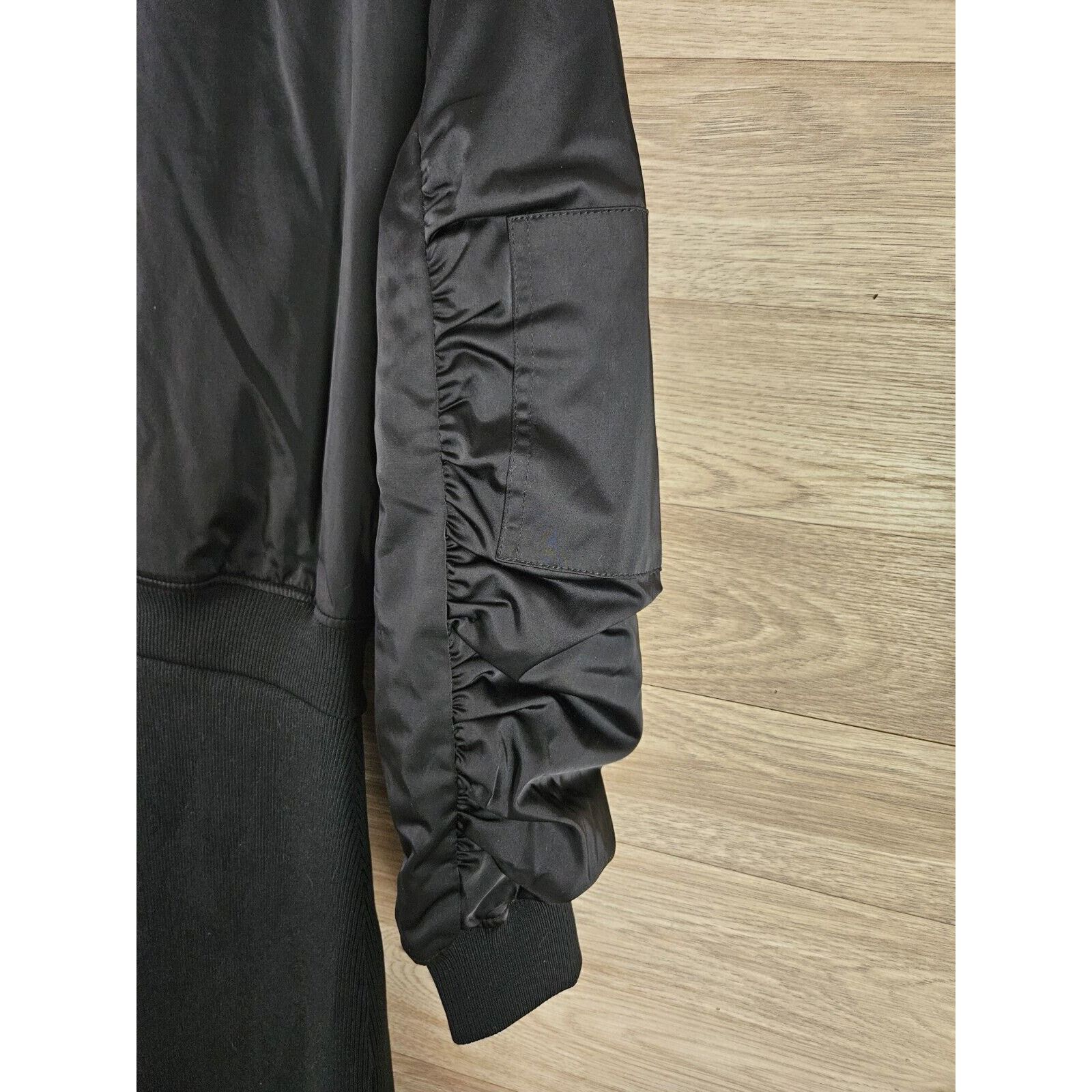 Zara Zara Mini Quilted Bomber Effect Zip Dress Black Medium Size M / US 6-8 / IT 42-44 - 7 Thumbnail