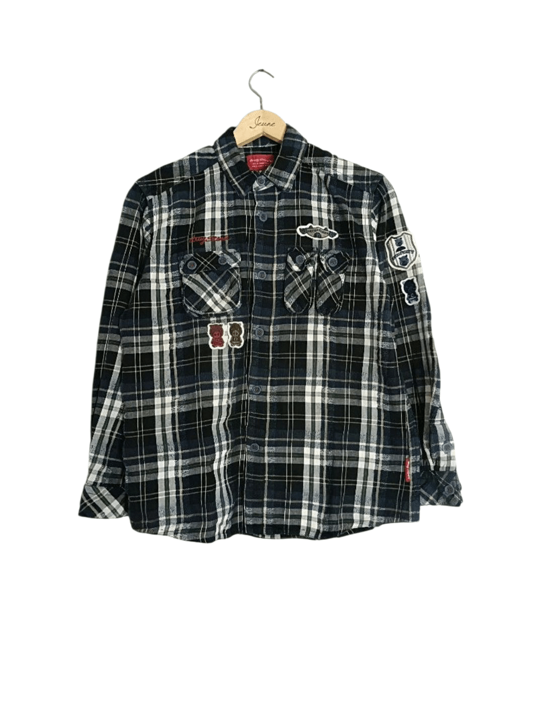 Japanese Brand Drug store's multi pockets plaid flannel shirt Size US L / EU 52-54 / 3 - 1 Thumbnail