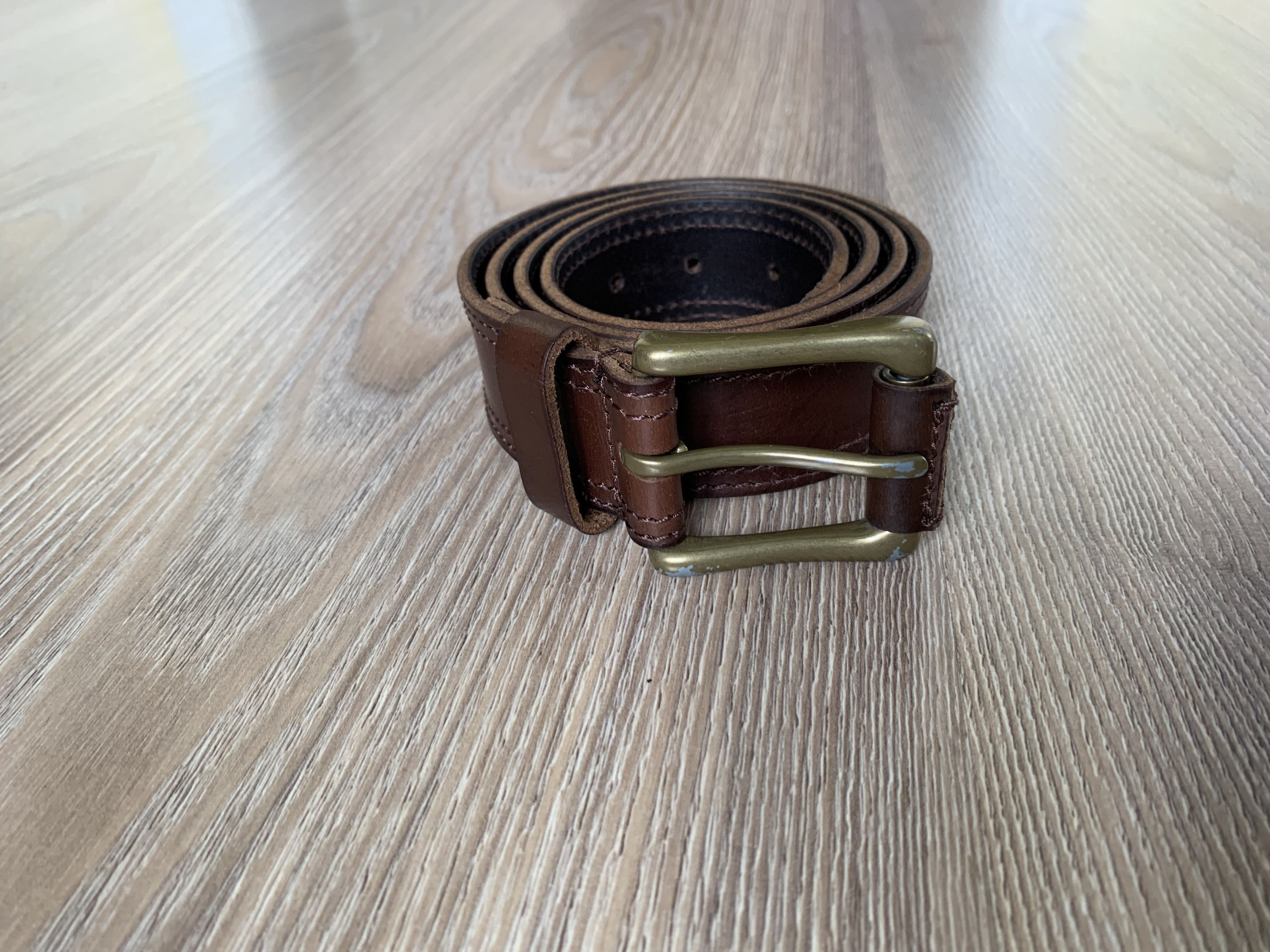 Handmade × Vintage Handmade Brown Classic Leather Belt Size ONE SIZE - 2 Thumbnail