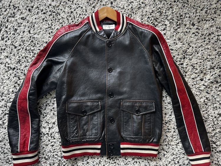 Saint Laurent Paris teddy leather | Grailed
