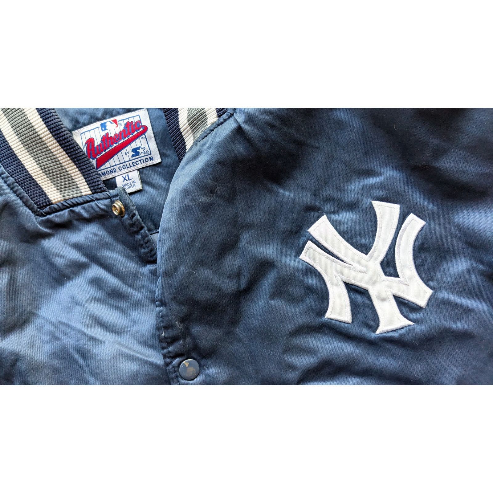 MLB × Starter NY Yankees 90s STARTER satin Red Script bomber XL MLB vtg Size US XL / EU 56 / 4 - 2 Thumbnail