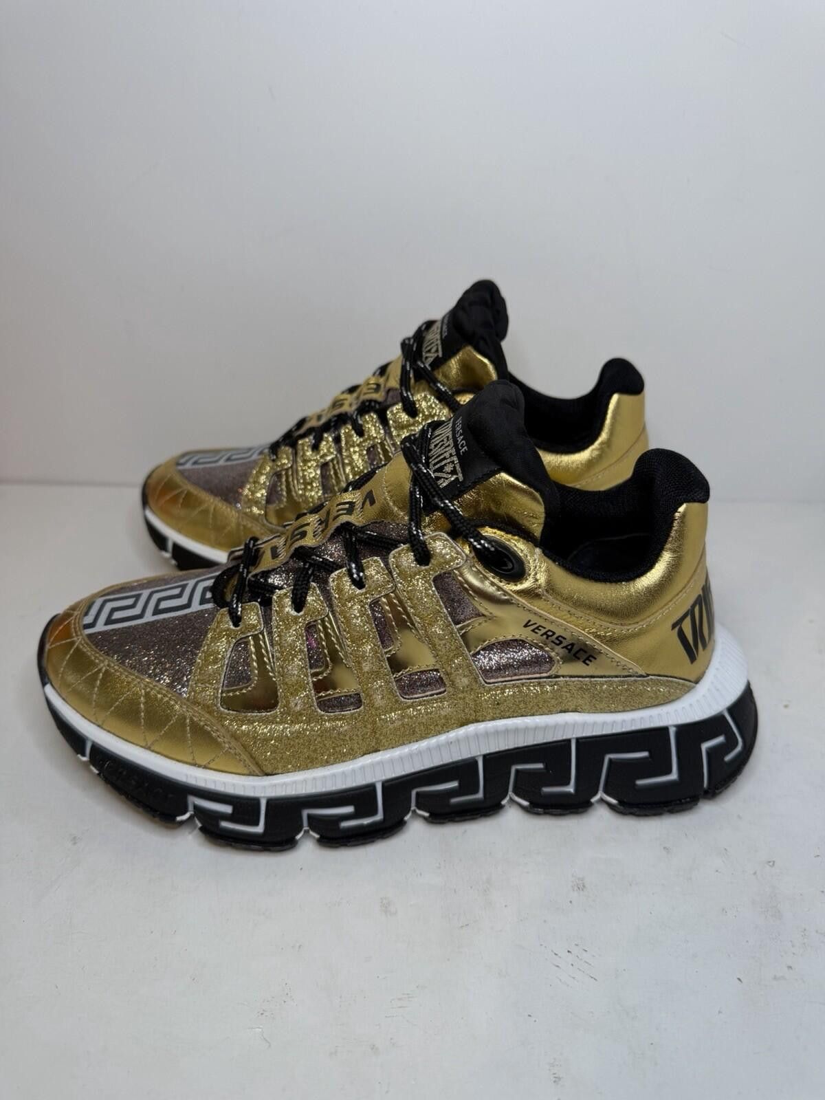 Versace Versace Trigreca Sneakers Gold Glitter Womens EU36 US6 Size US 6 / IT 36 - 3 Thumbnail