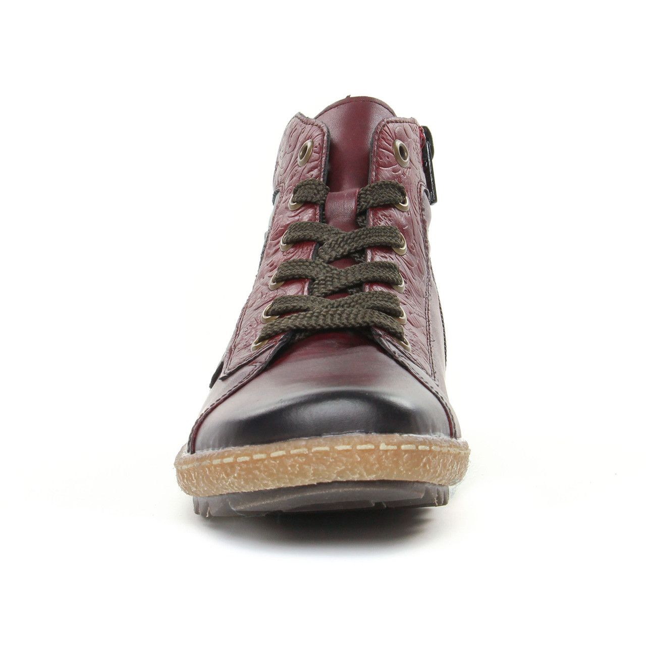 Other Remonte Women Lace-Up Casual Burgundy leather Shoes Size US 7.5 / IT 37.5 - 23 Thumbnail